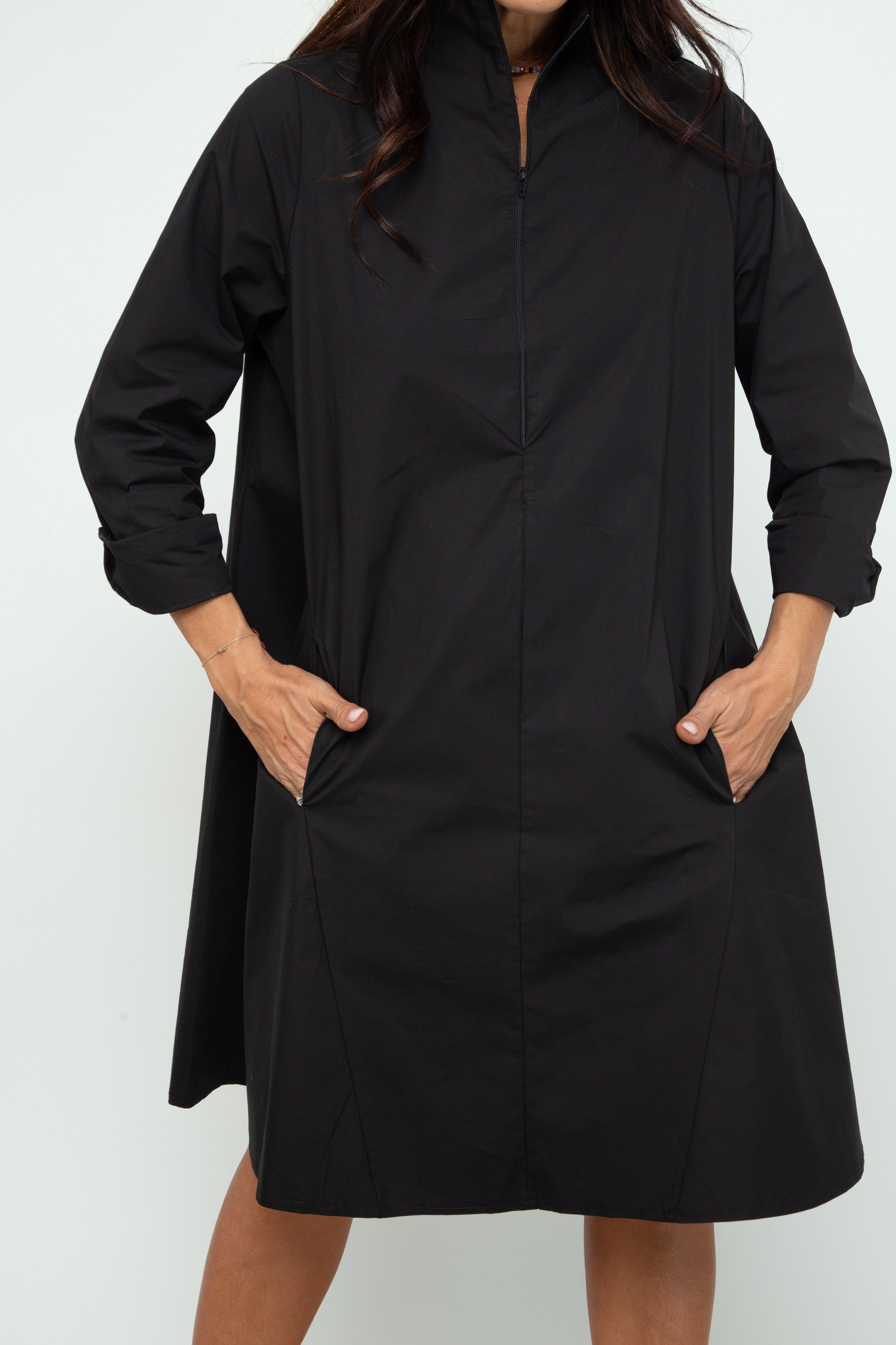 TWO שמלה שחורה שרוול ארוך image 6