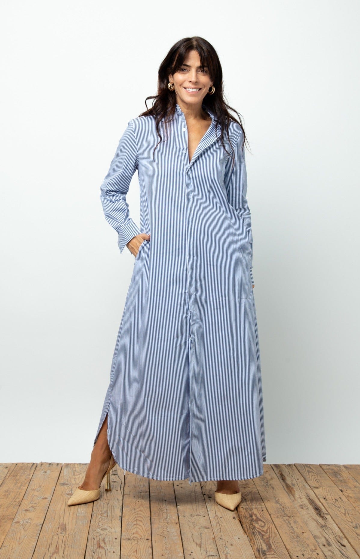 SEEK DRESS    שמלה פסים כחול image 0