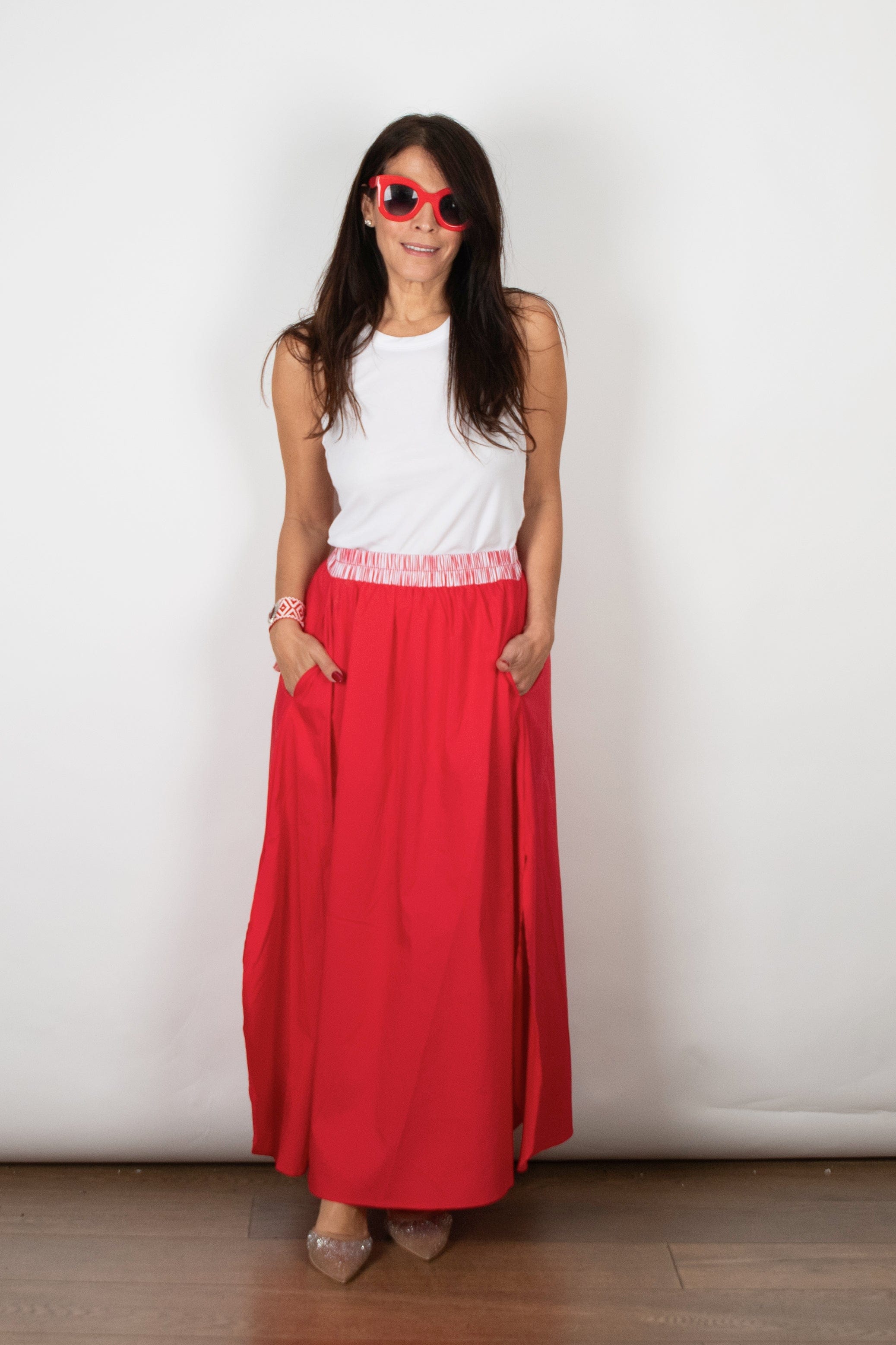 CLARSON חצאית אדומה image 7