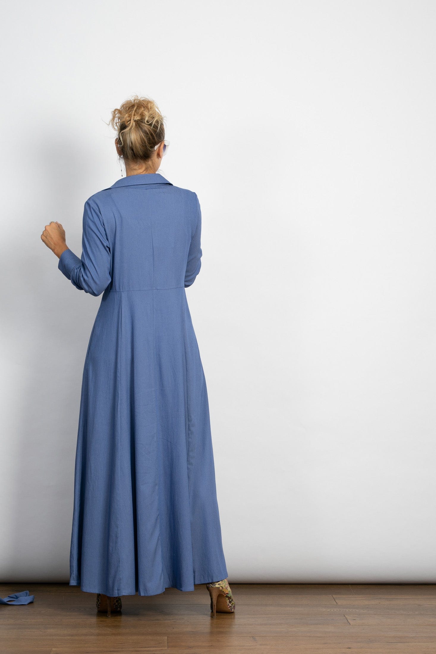 LIMA שמלה מקסי כפתורים image 10