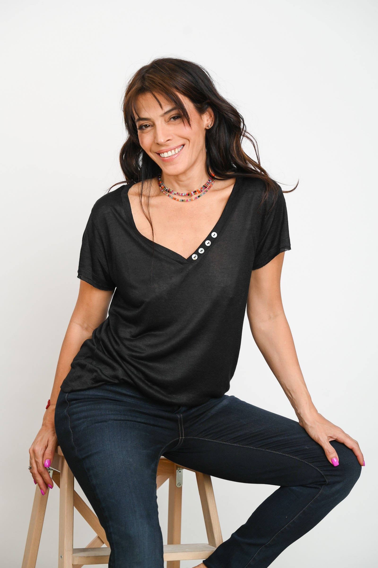 STREET  V חולצה שחורה image 0