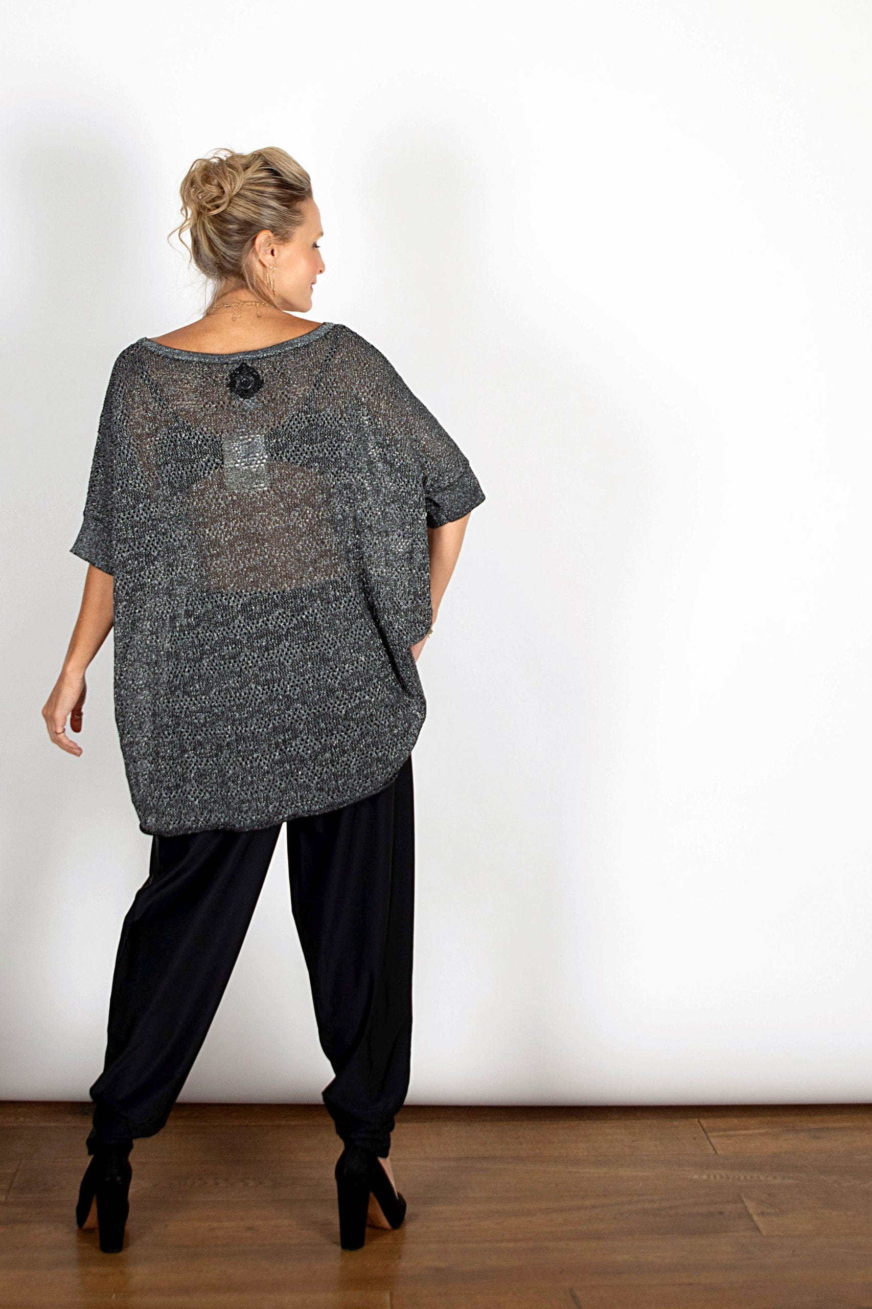 אוברסייז חורים שחור כסוף ODED  image 6