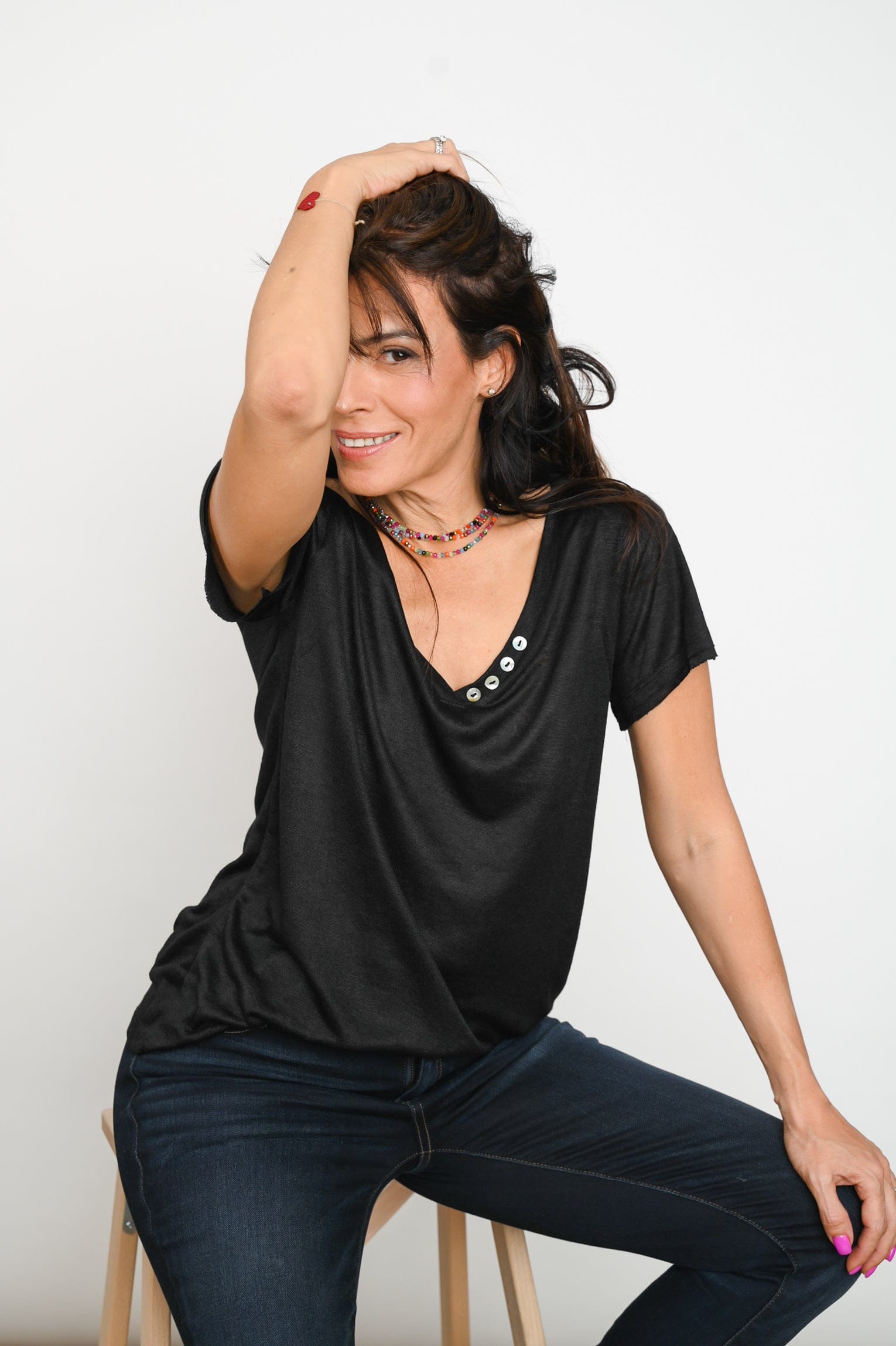 STREET  V חולצה שחורה image 2