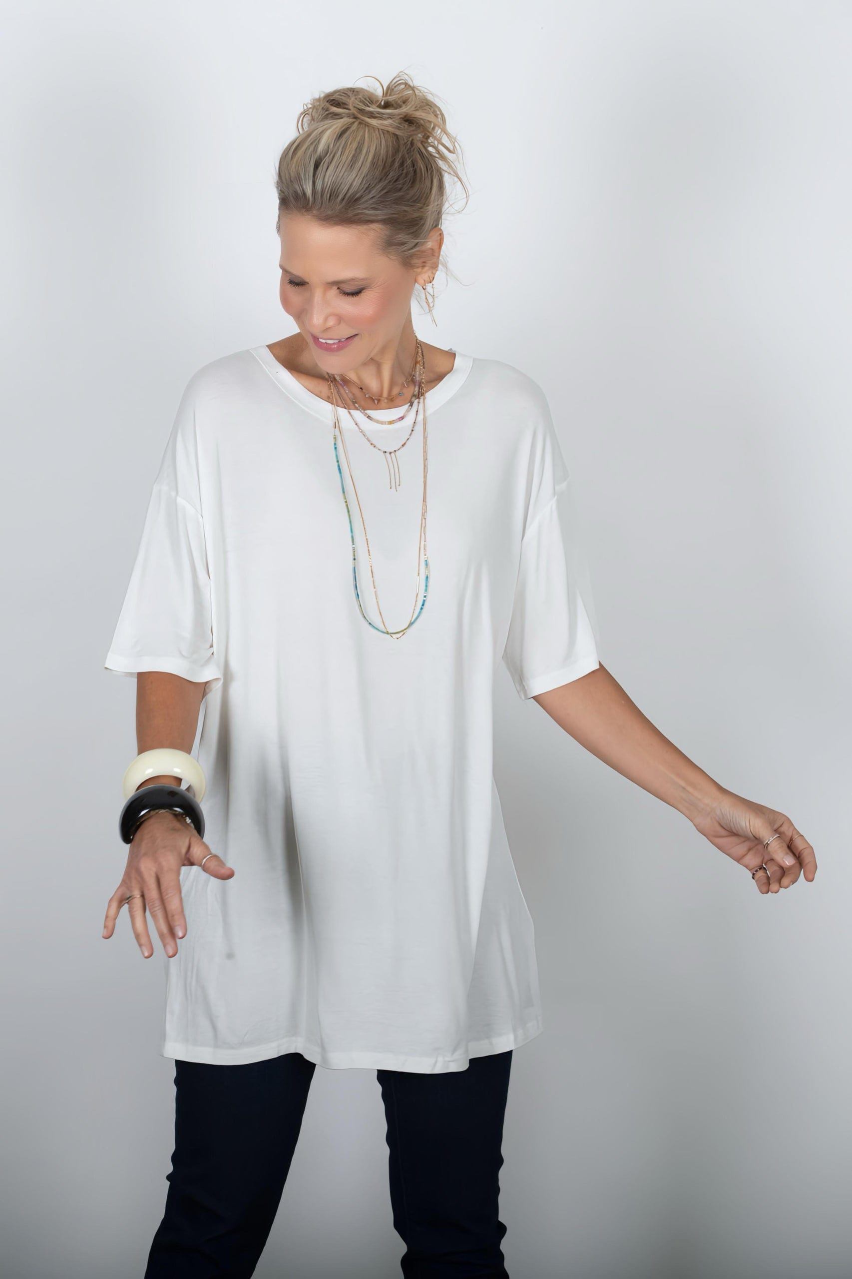 EYAL חולצה יוניסקס לבנה image 6