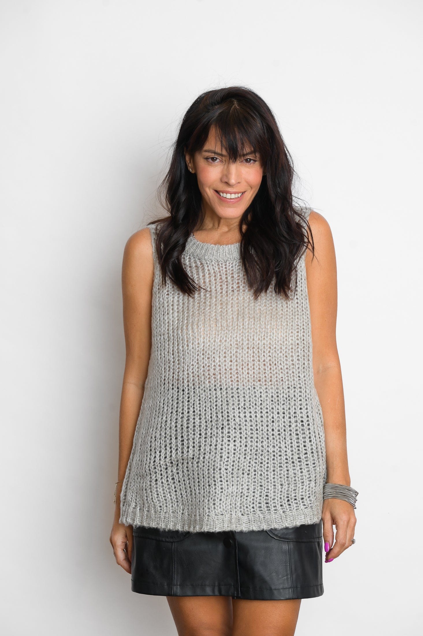 LOS  אפודה סריג אפור בהיר image 7