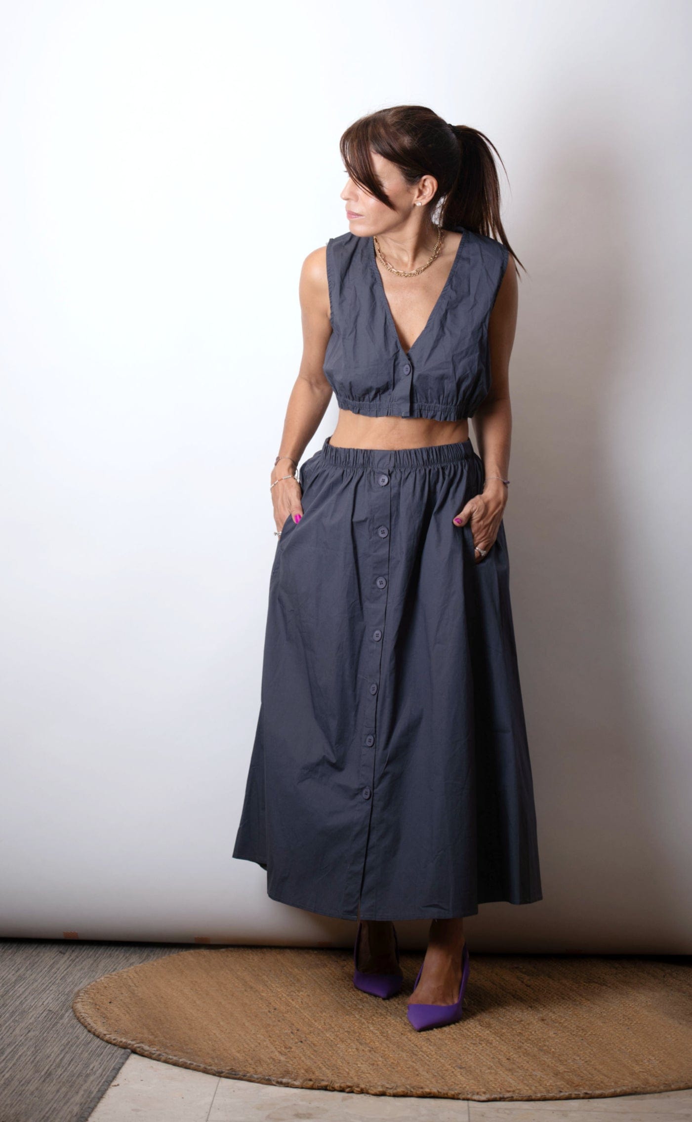 וסט קטן אפור סגול image 0