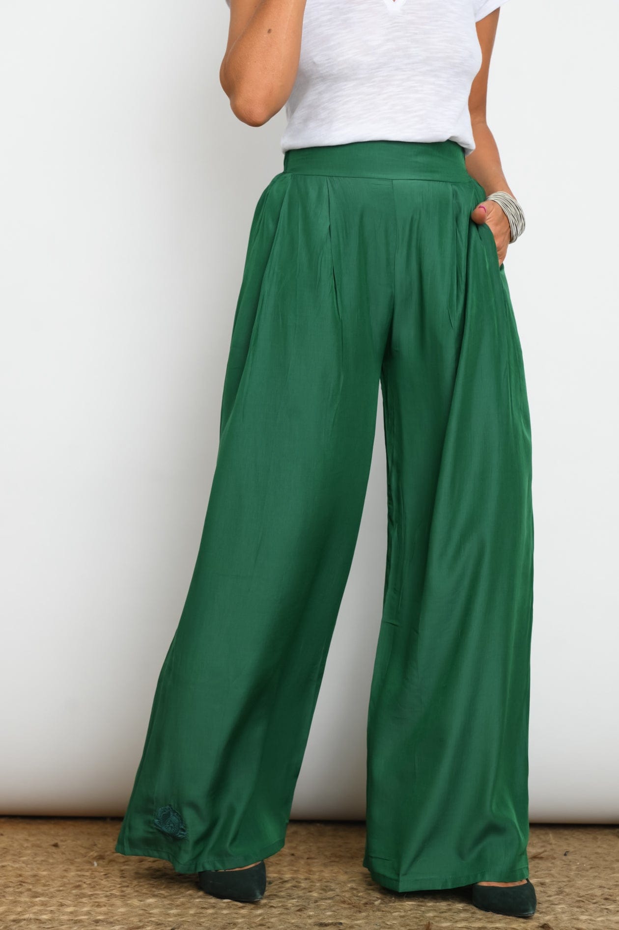 RON מכנסים בצבע ירוק image 3