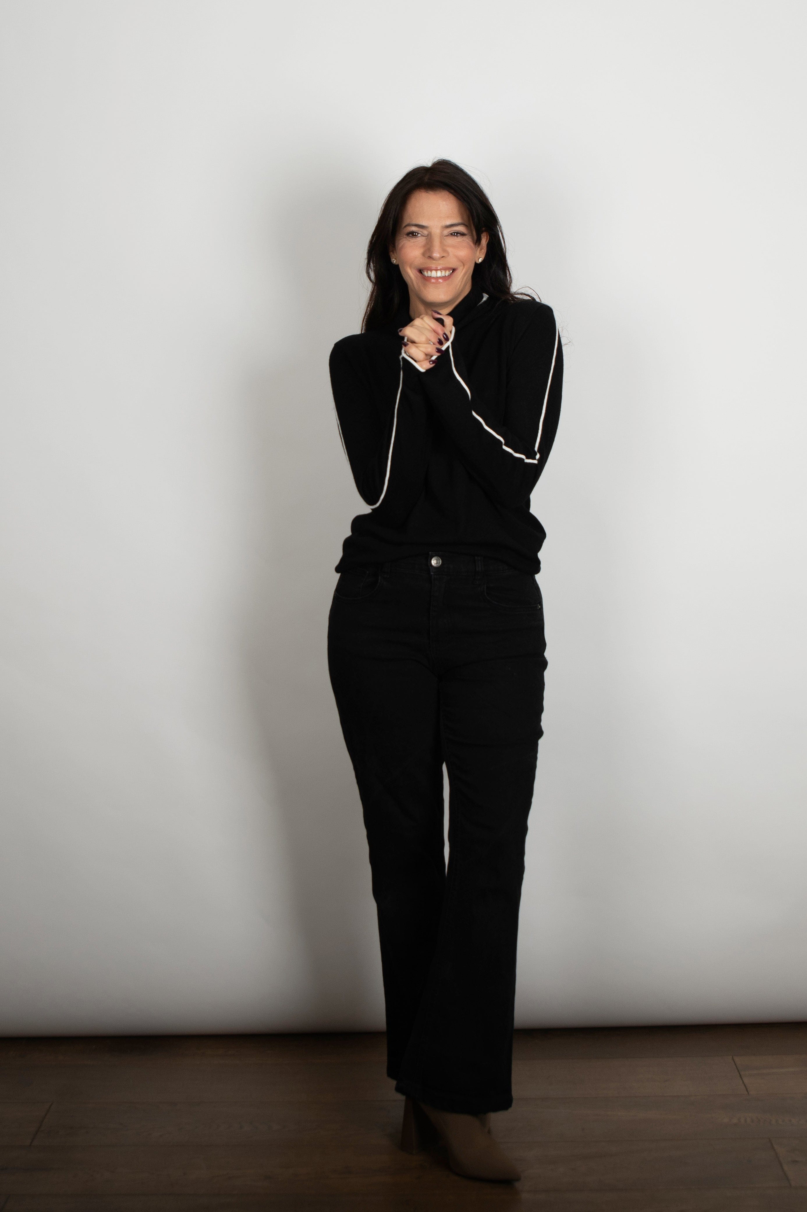 DONNA סריג גולף שחור image 11