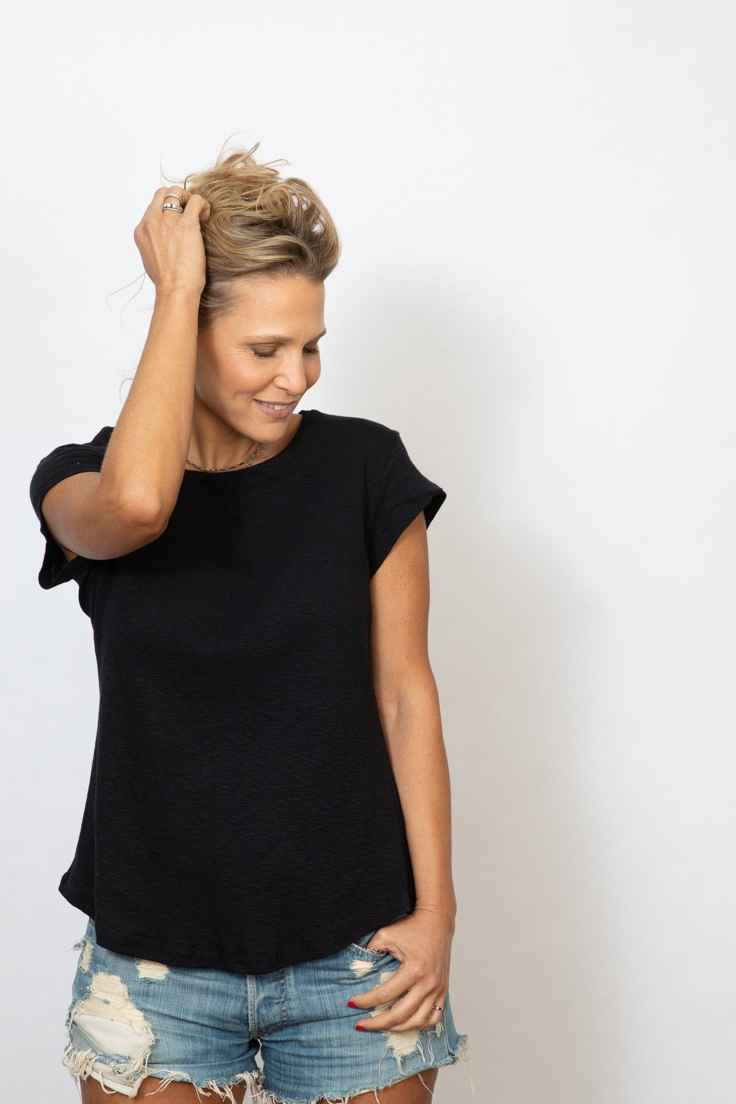 MARS  חולצה בייסיק שחורה image 4