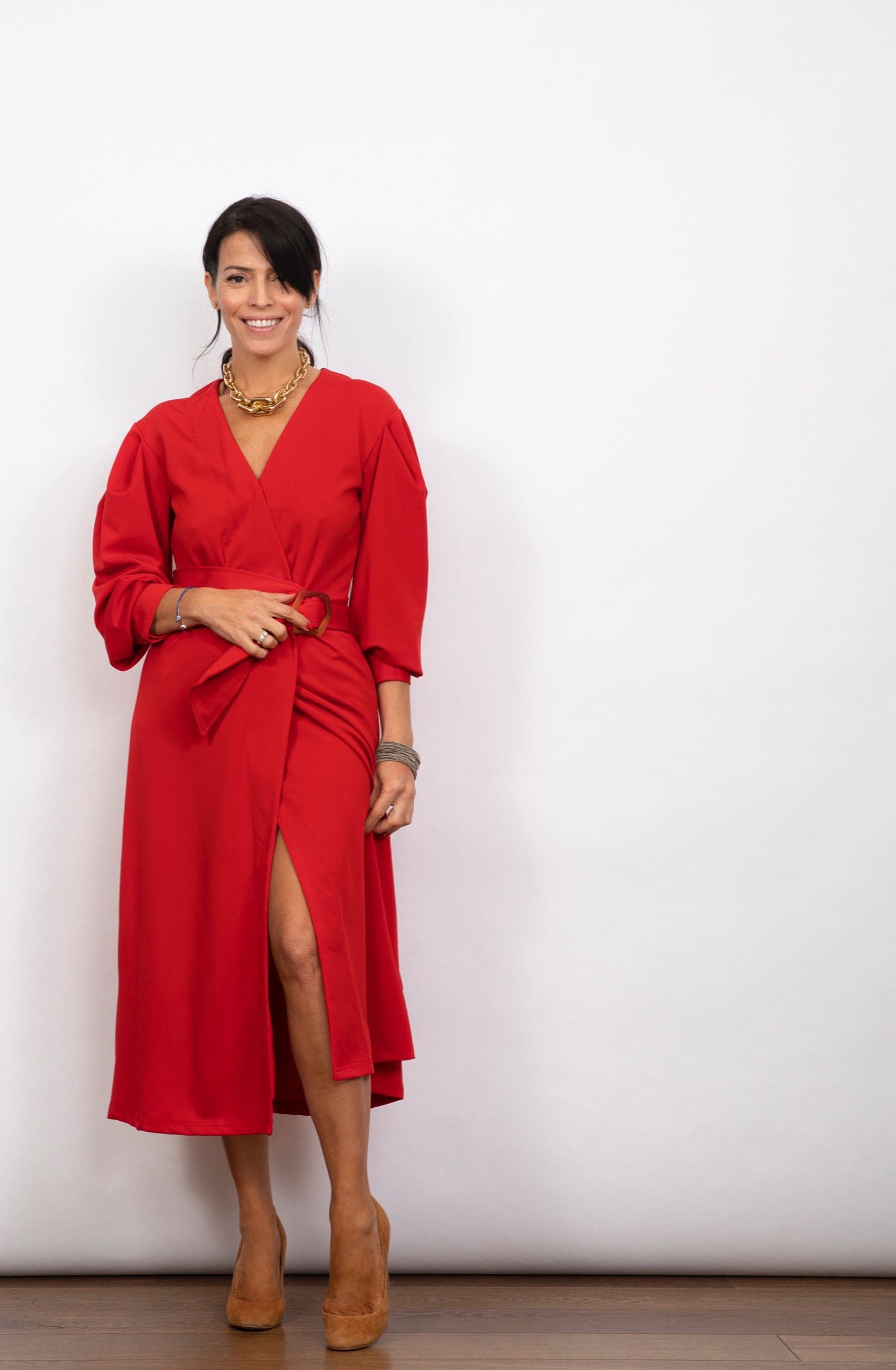 HERA שמלת מעטפת אדומה image 7