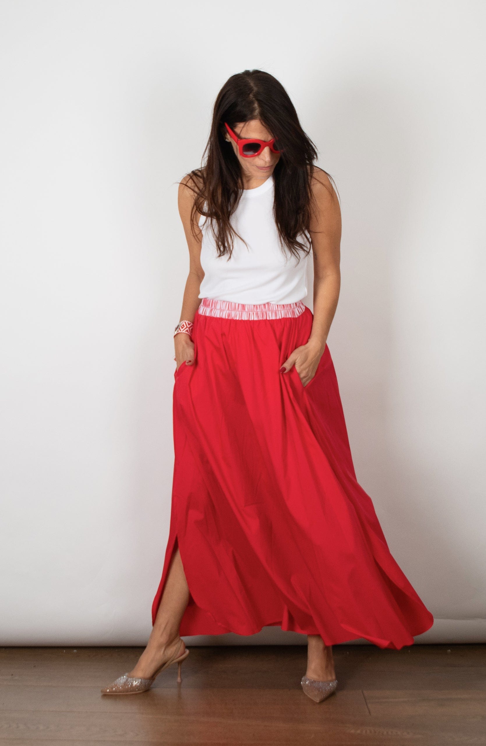 CLARSON חצאית אדומה image 1