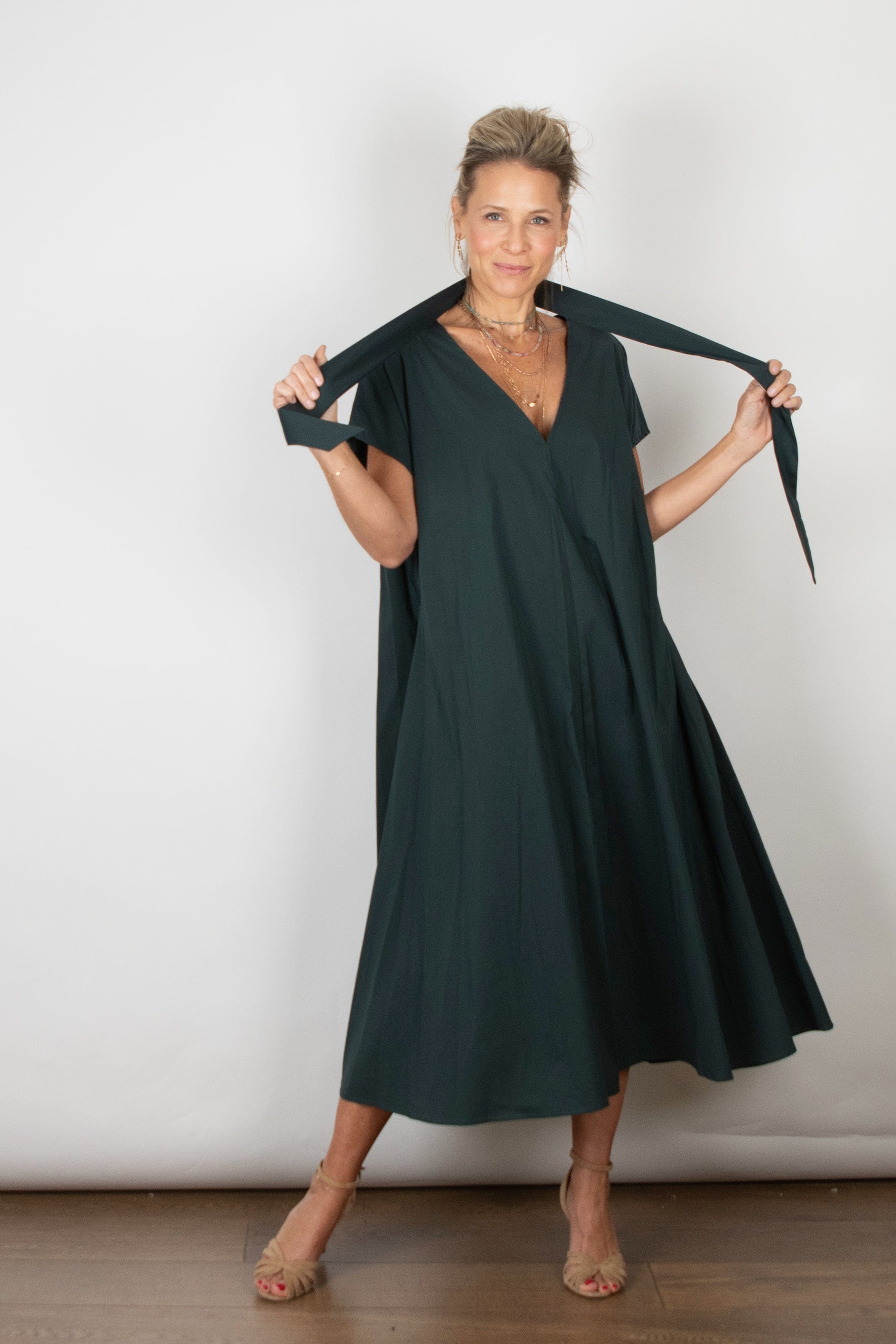 WINEHOUSE  שמלה אוברסייז ירוקה image 7