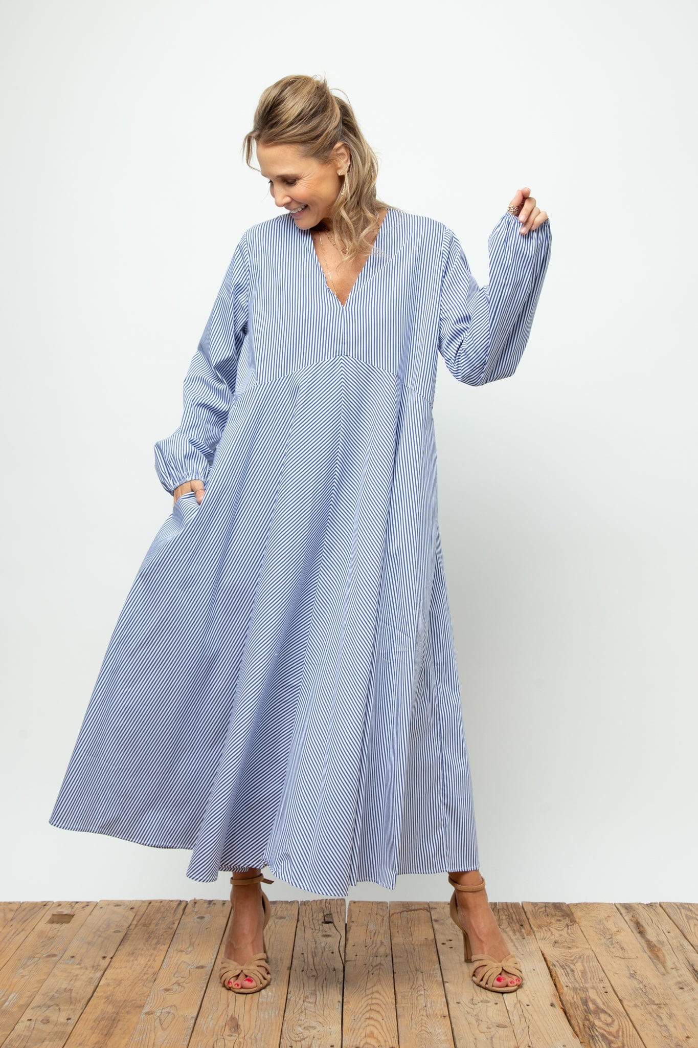 BRAY DRESS    שמלה פסים אוברסייז image 8