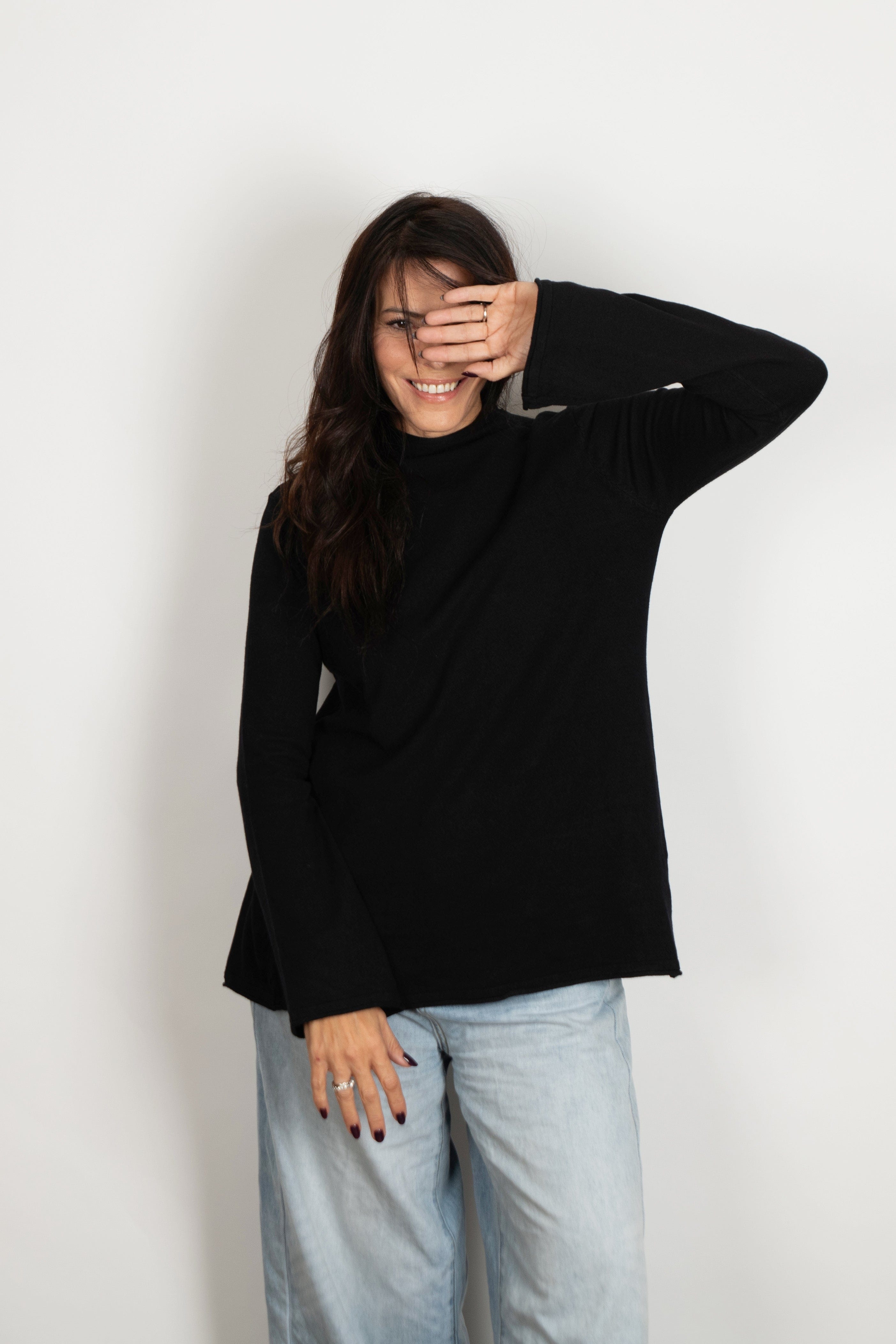 ARETHA סריג מיני גולף שחור image 5