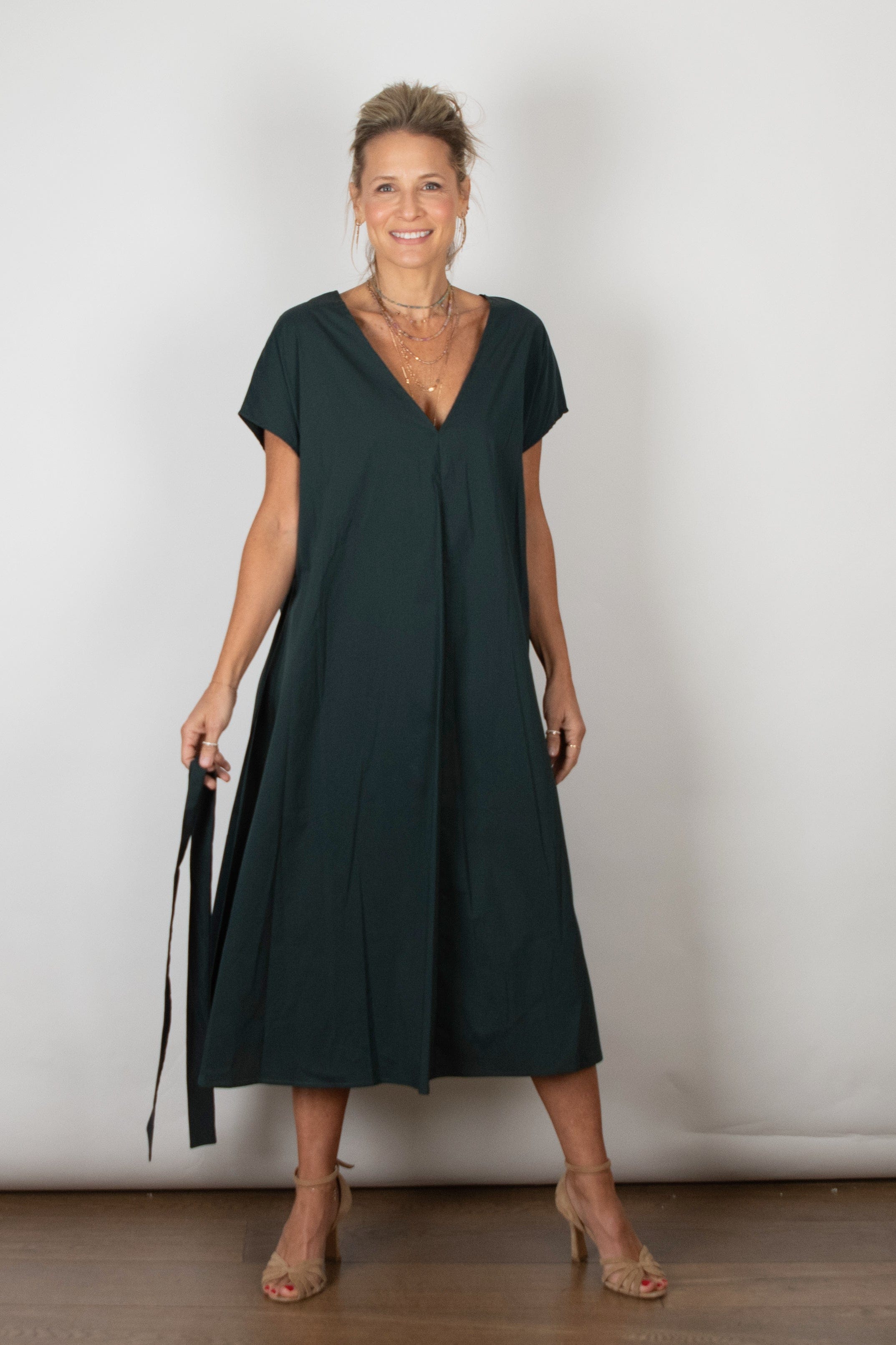 WINEHOUSE  שמלה אוברסייז ירוקה image 8