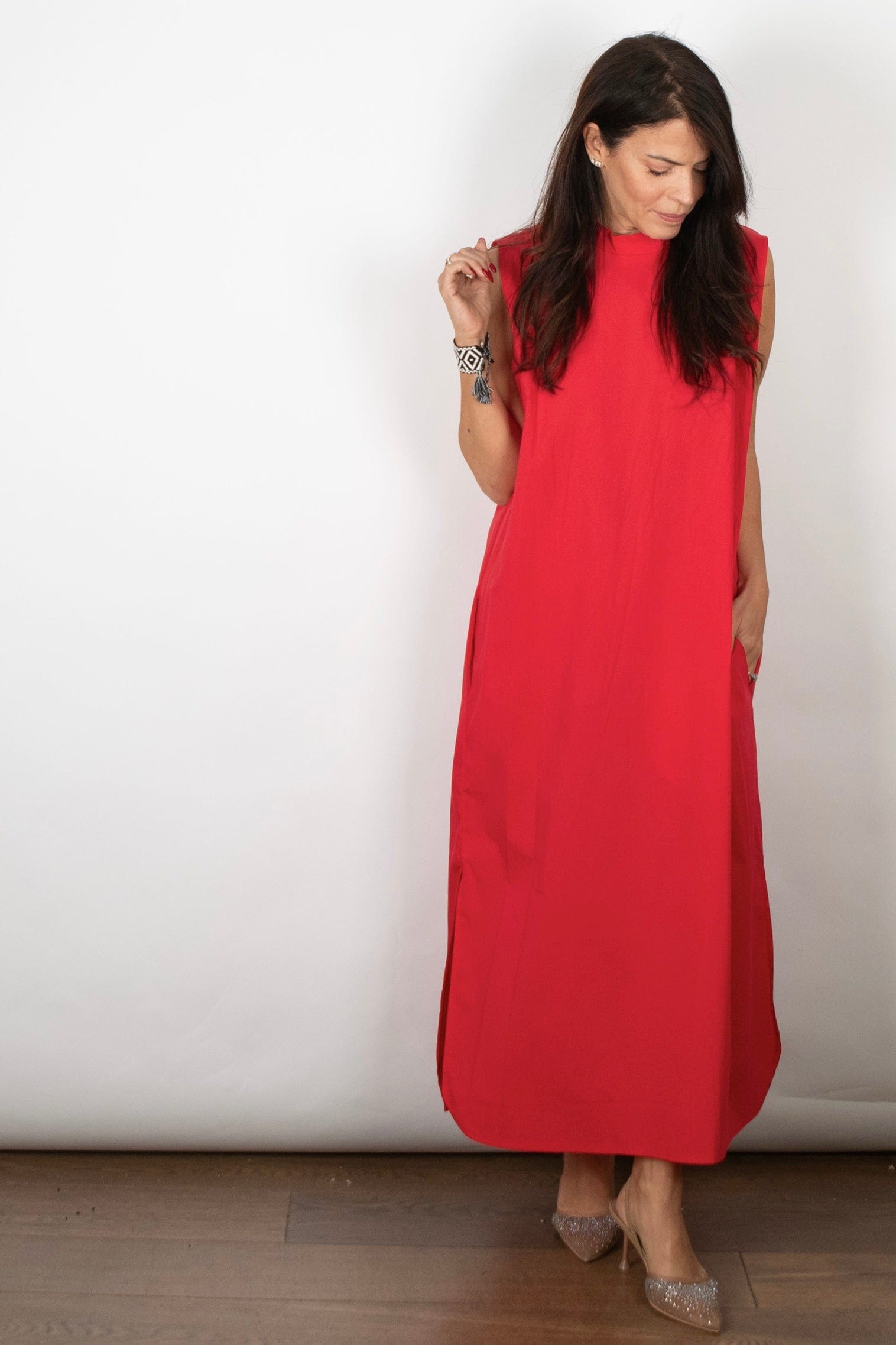 HOLIDAY  שמלה מקסי אדומה image 0