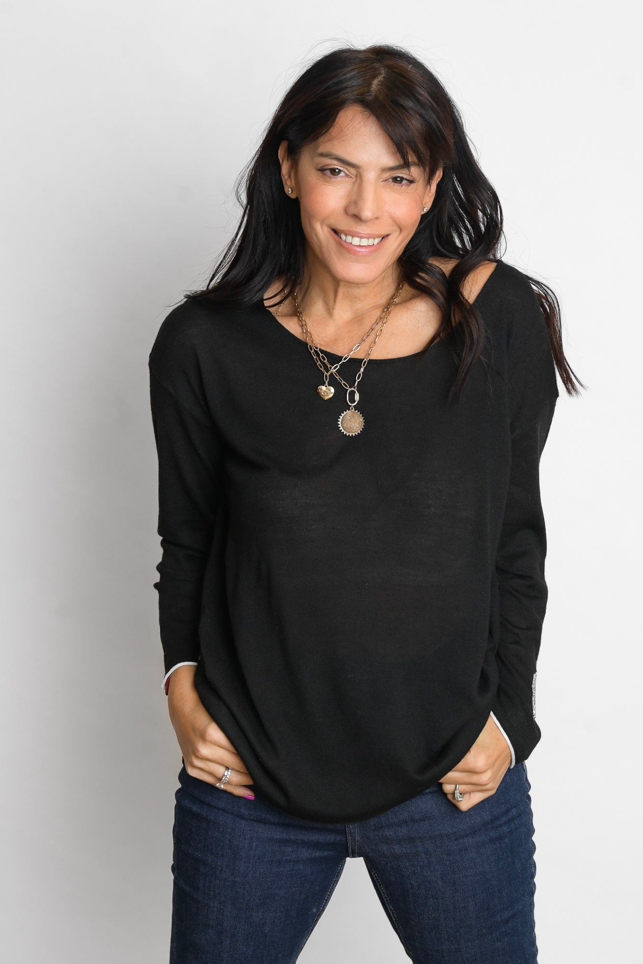 TILOS סריג כפתורים שחור image 0