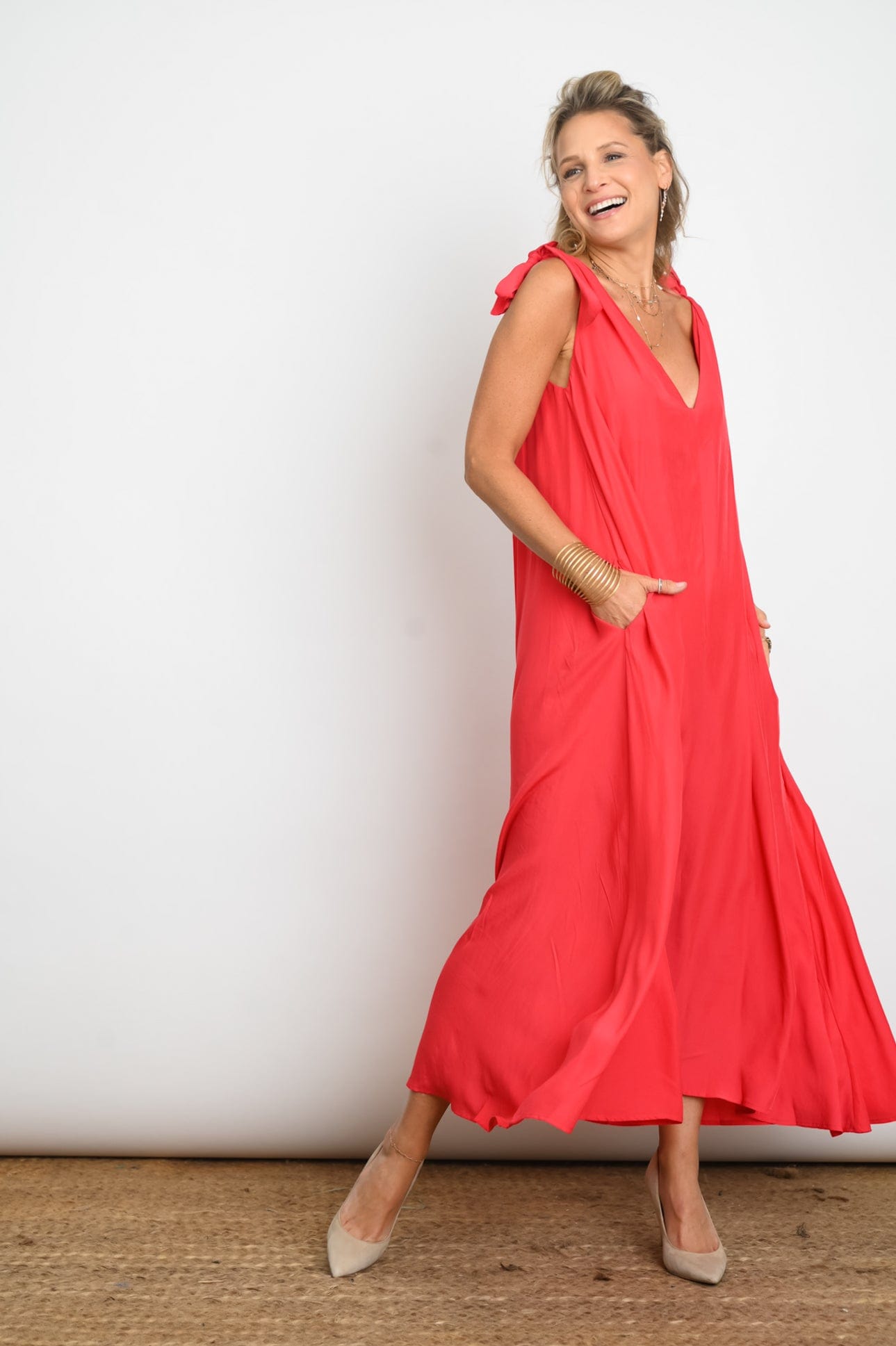 FLY  שמלה כתפיות קשירה image 7