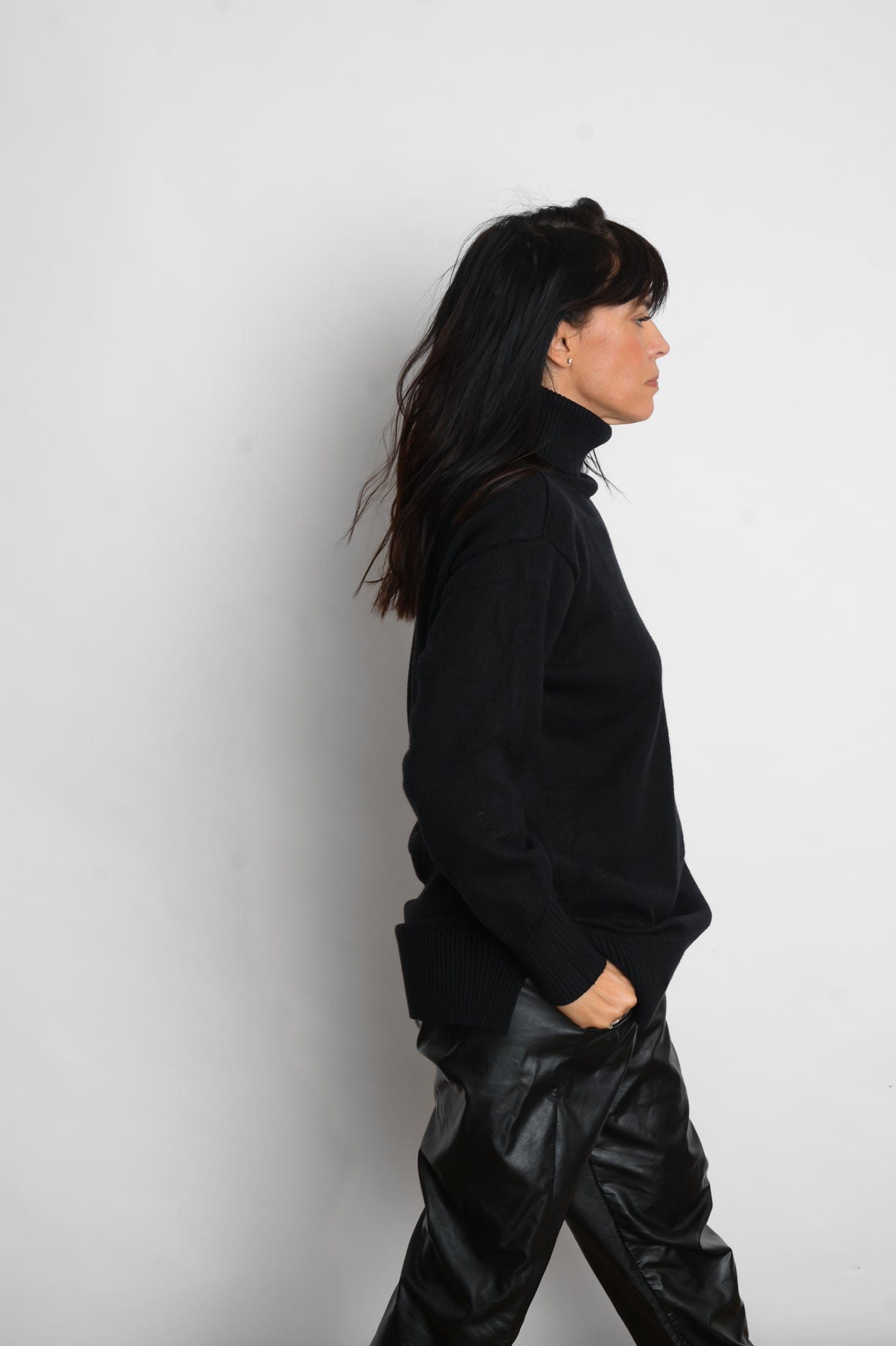 SYMI סריג גולף שחור image 7