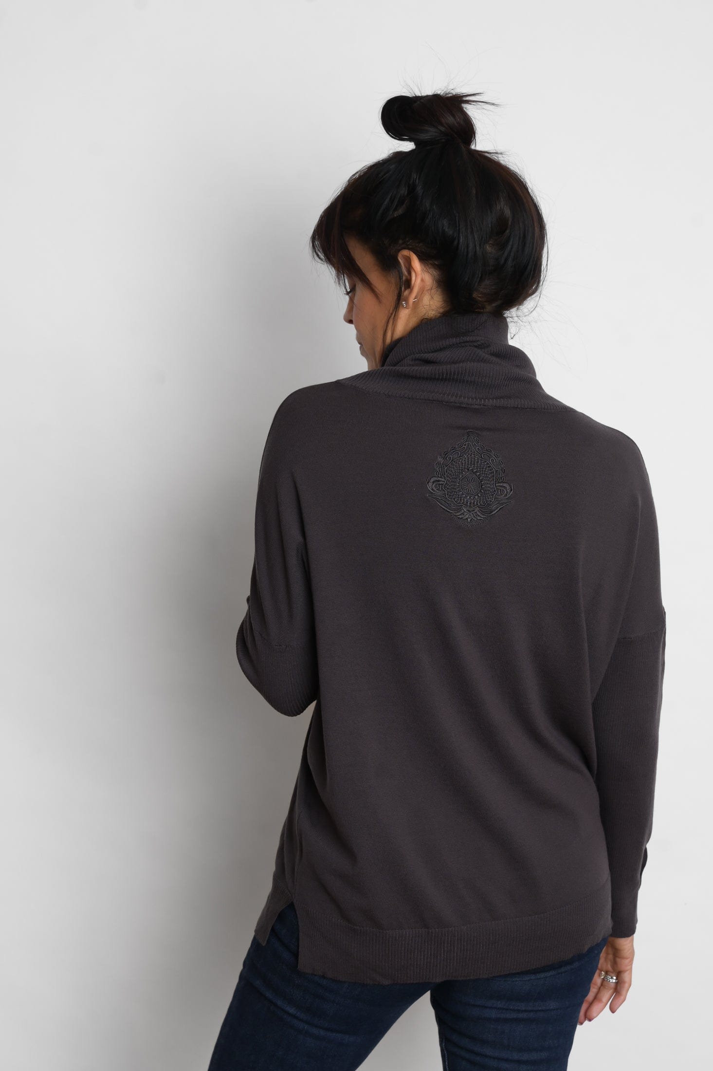 ALIMIA  סריג גולף אפור כהה image 6