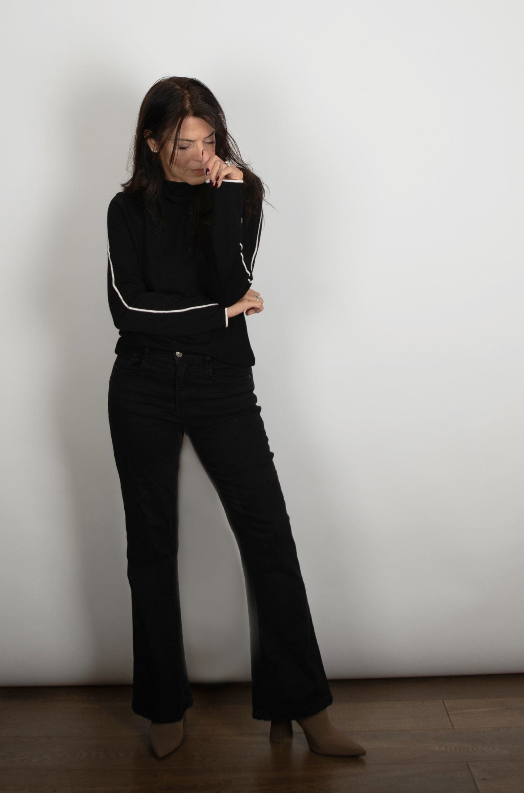 DONNA סריג גולף שחור image 4