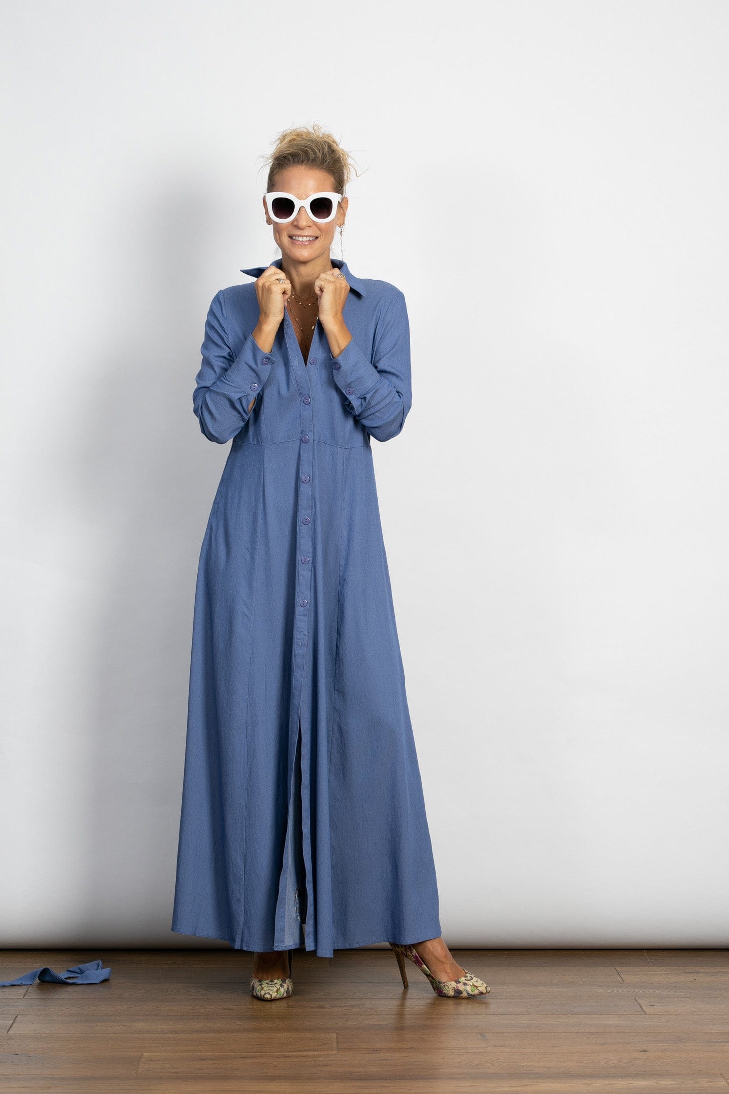 LIMA שמלה מקסי כפתורים image 1