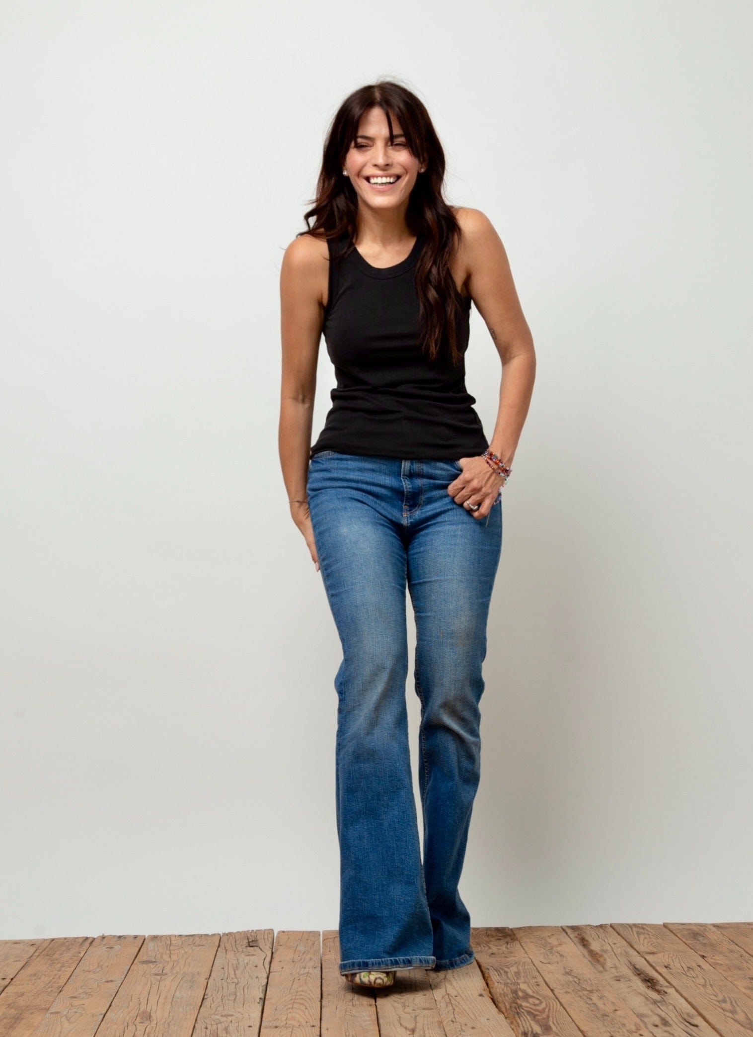 XENA  גופייה בייסיק שחורה image 2