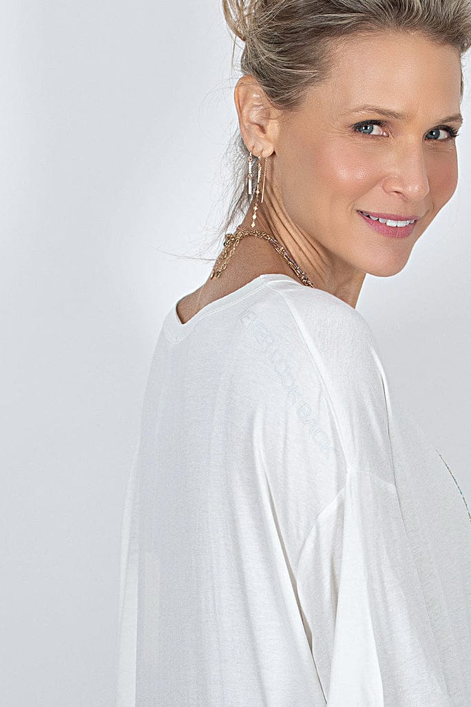 EYAL חולצה יוניסקס לבנה image 5