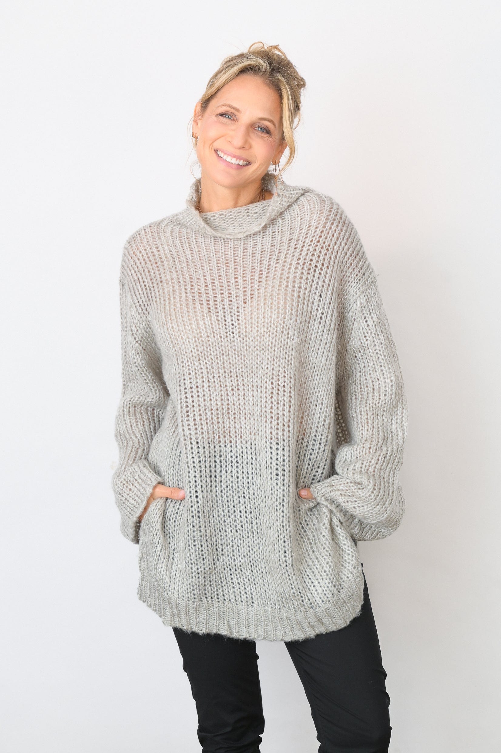 KEA  טוניקה אוברסייז אפור בהיר image 4