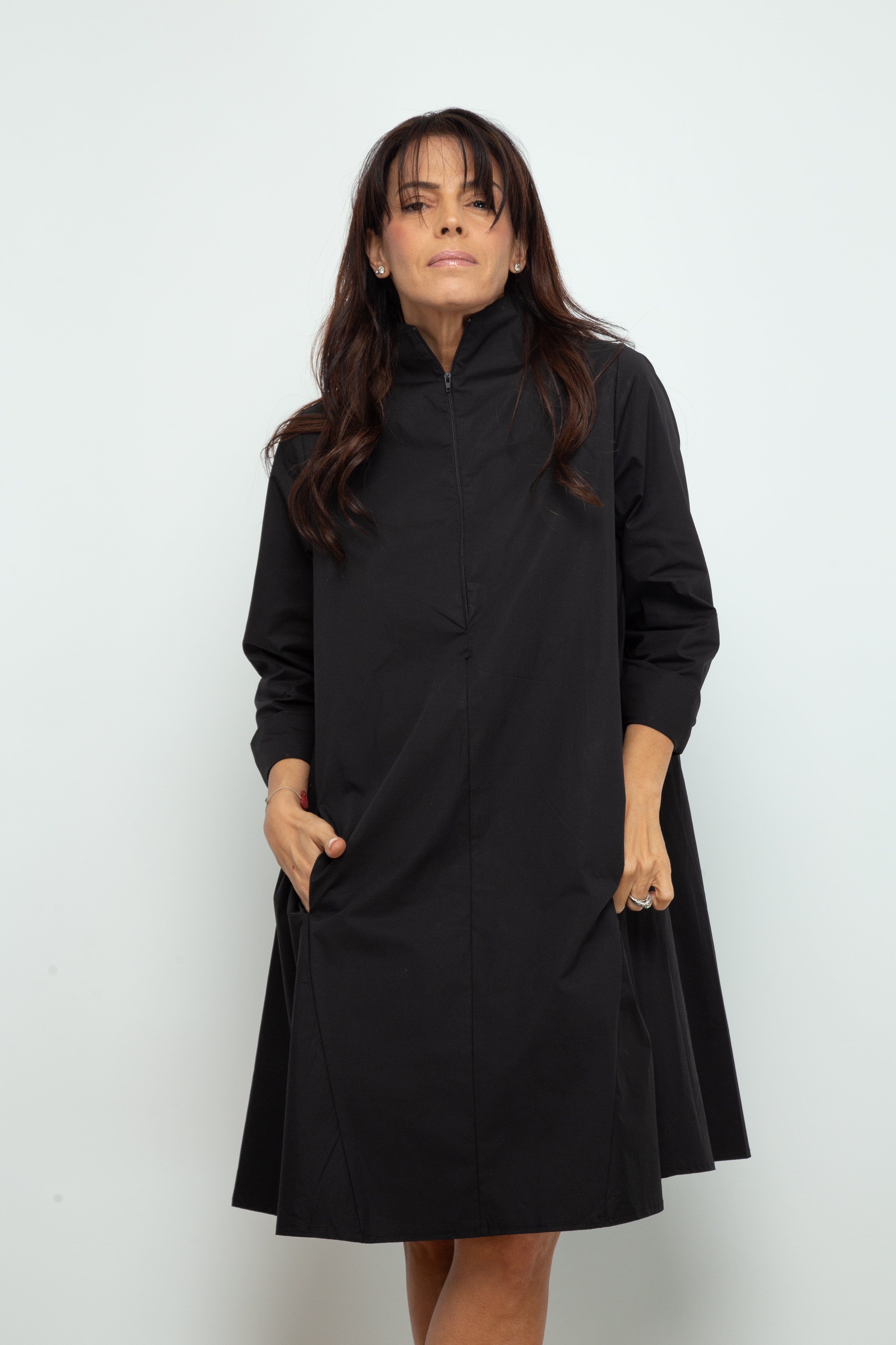 TWO שמלה שחורה שרוול ארוך image 8