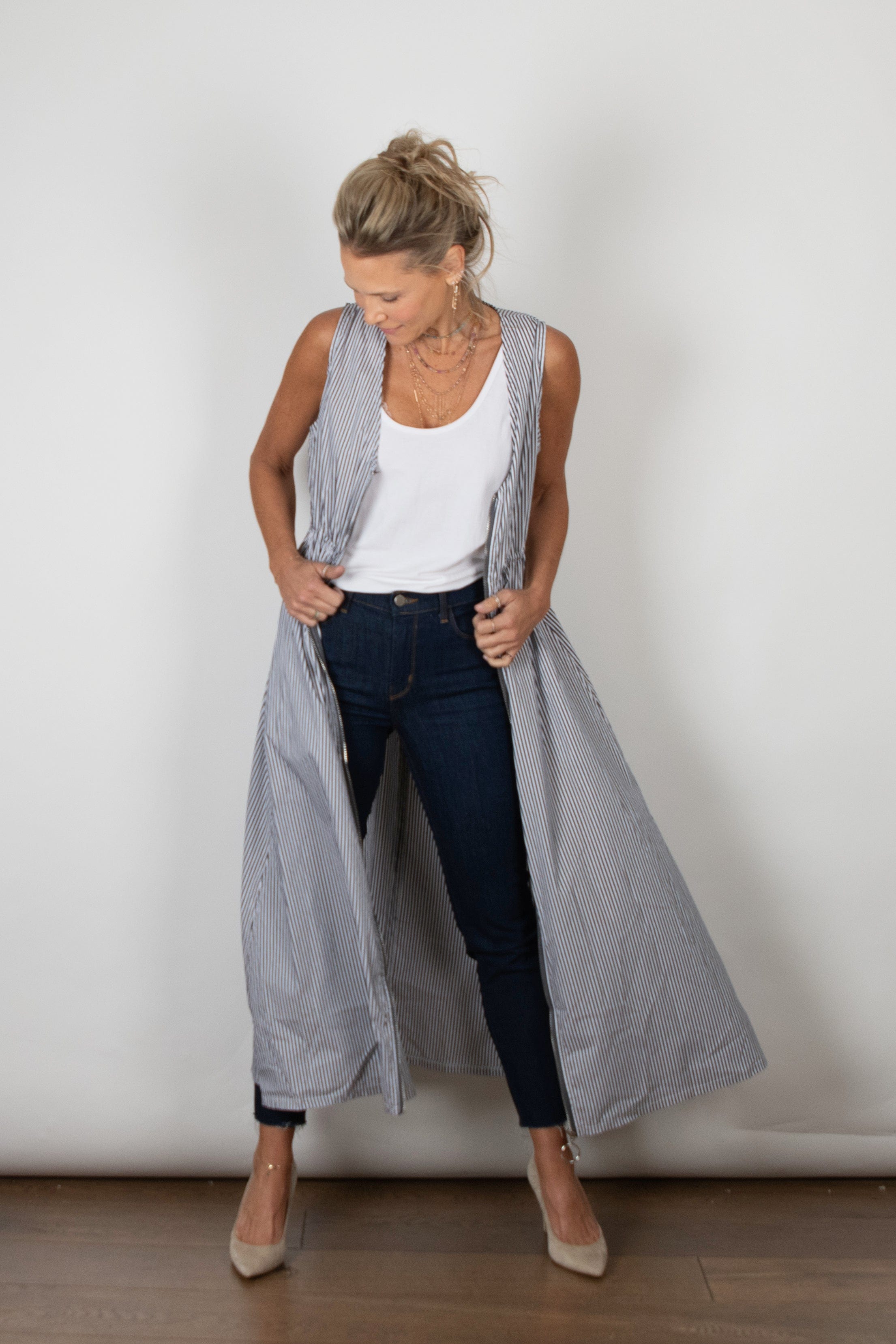 KELLY שמלה ריצ׳רצ שחור פסים image 11