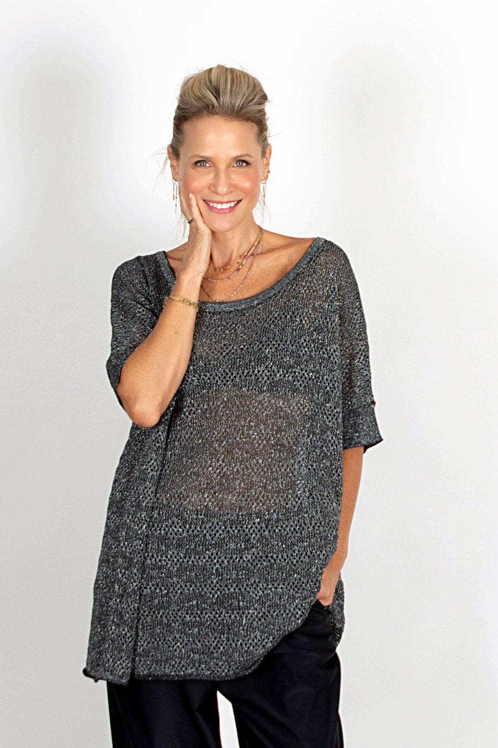 אוברסייז חורים שחור כסוף ODED  image 0