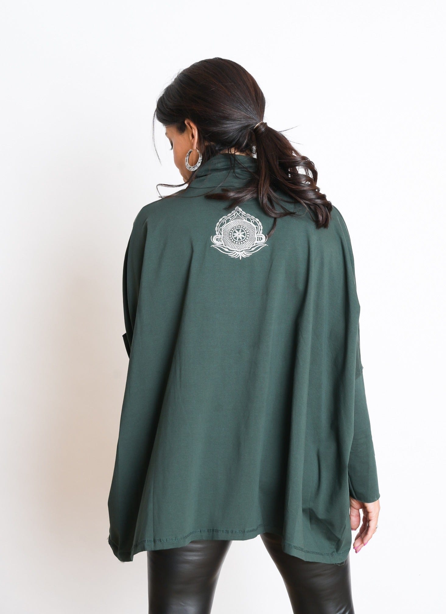 Q SHIRT גולף ירוק אוברסייז image 2