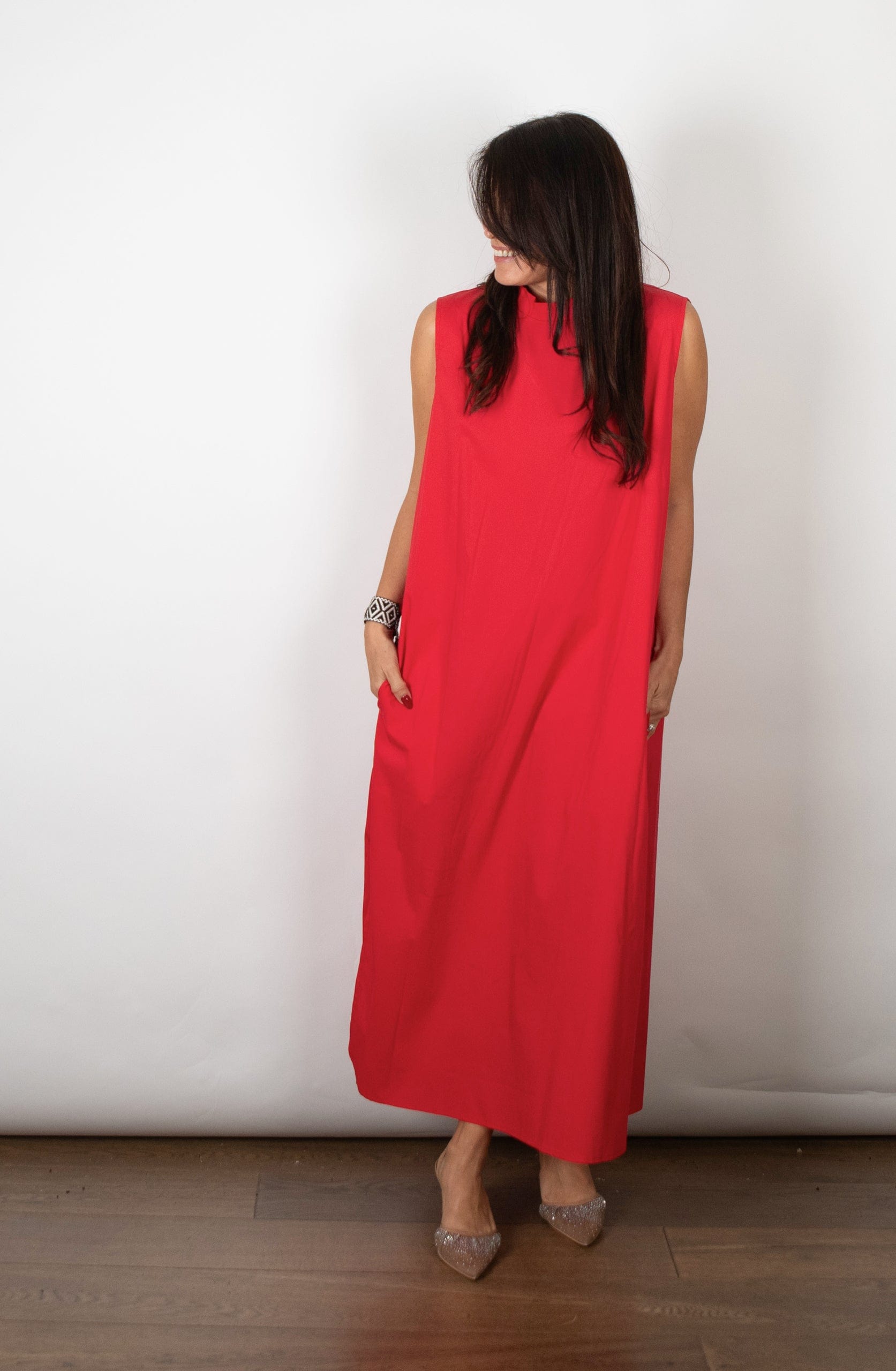 HOLIDAY  שמלה מקסי אדומה image 1