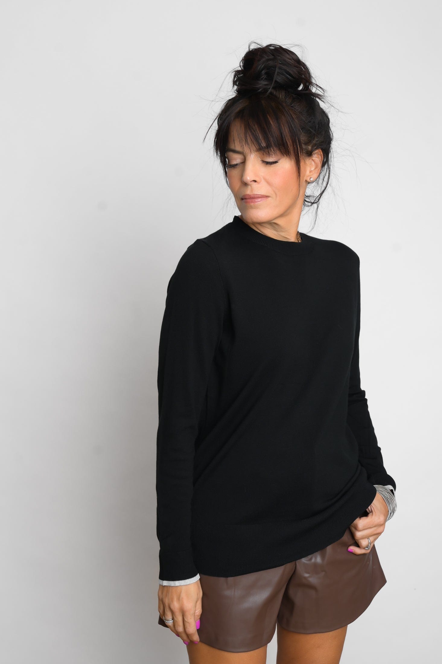 KASOSS  סריג שחור קלאסי image 3