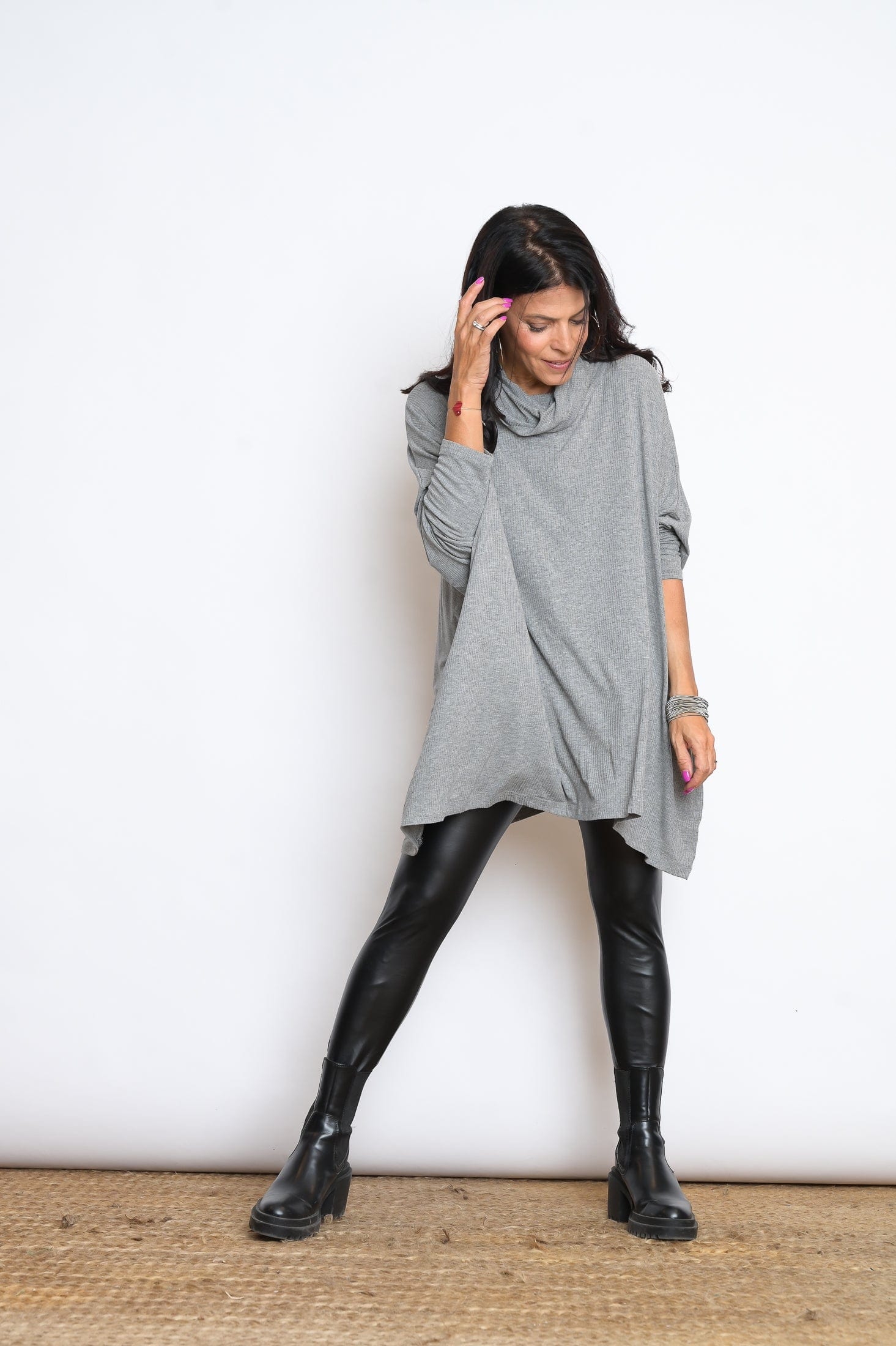 K SHIRT   גולף אפור אוברסייז image 8