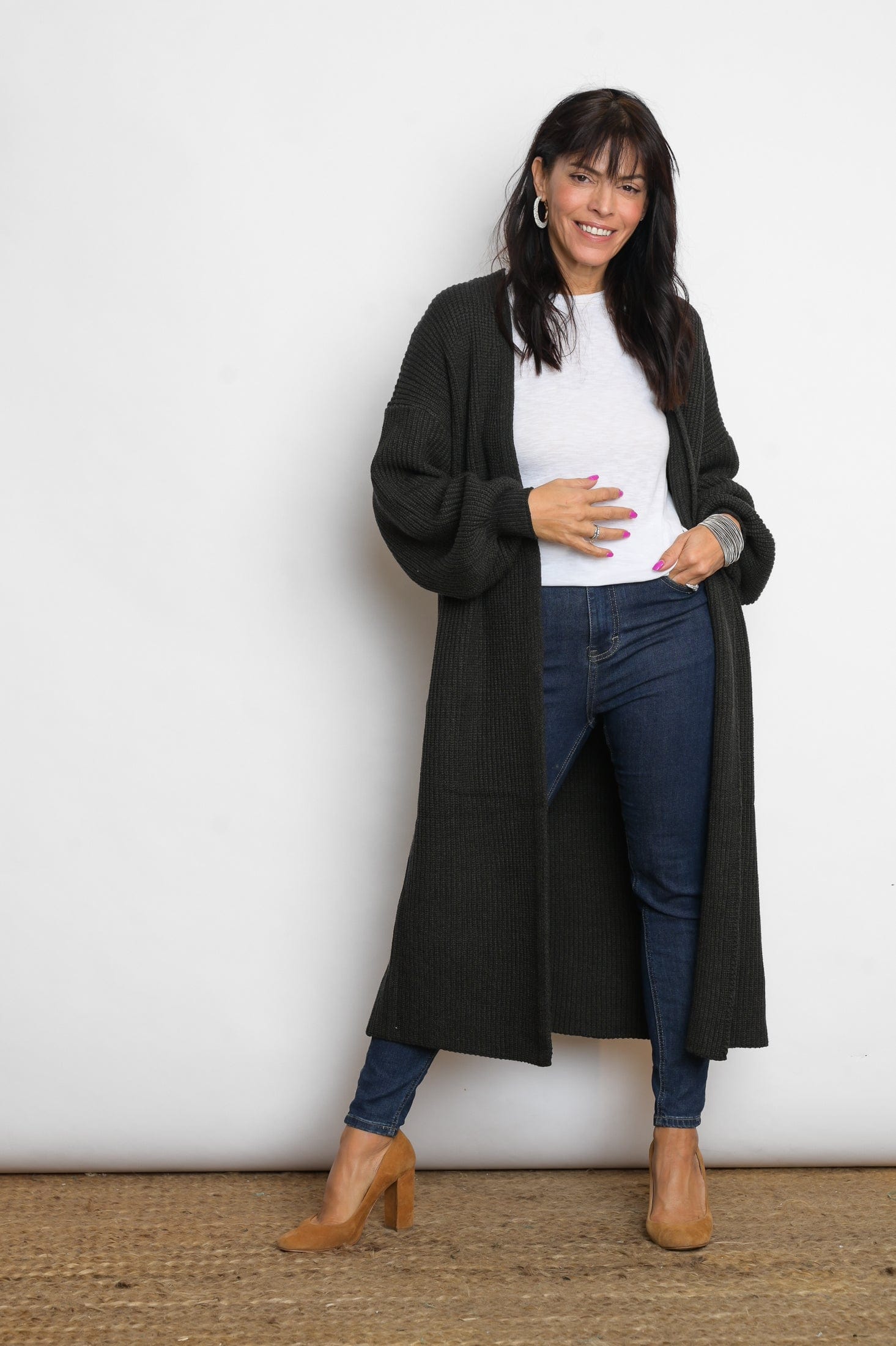 MILOS עליונית סריג זית כהה image 2