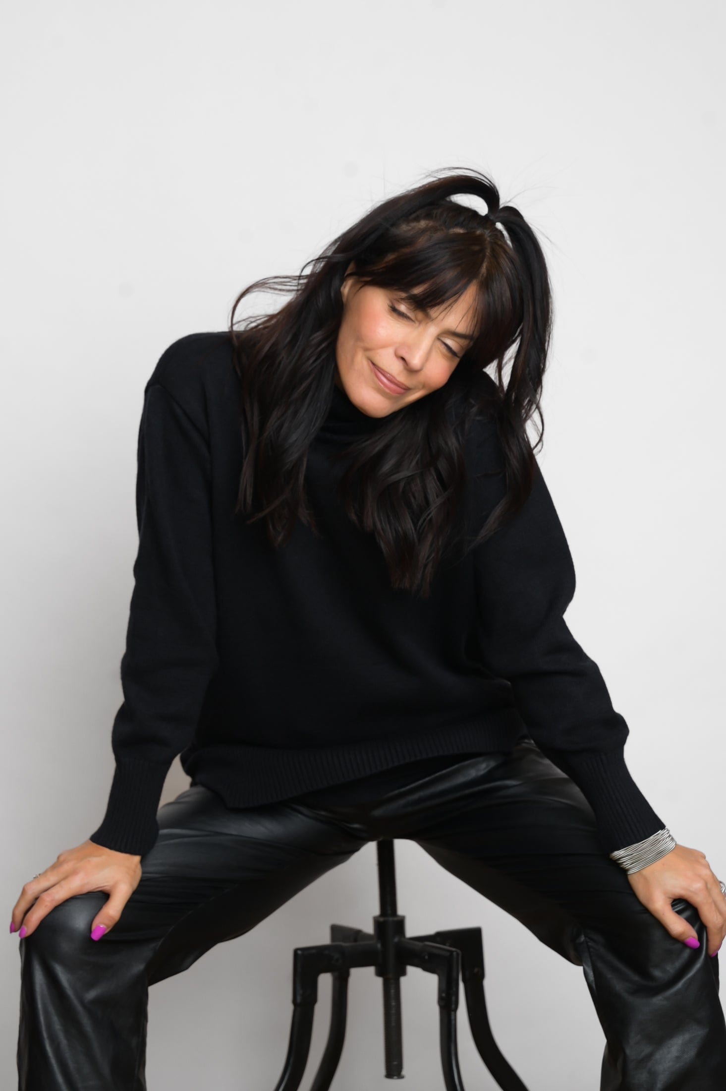 SYMI סריג גולף שחור image 4