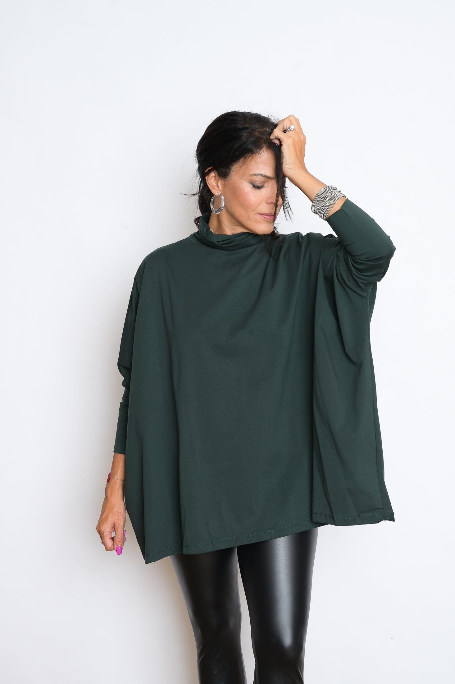 Q SHIRT גולף ירוק אוברסייז image 7