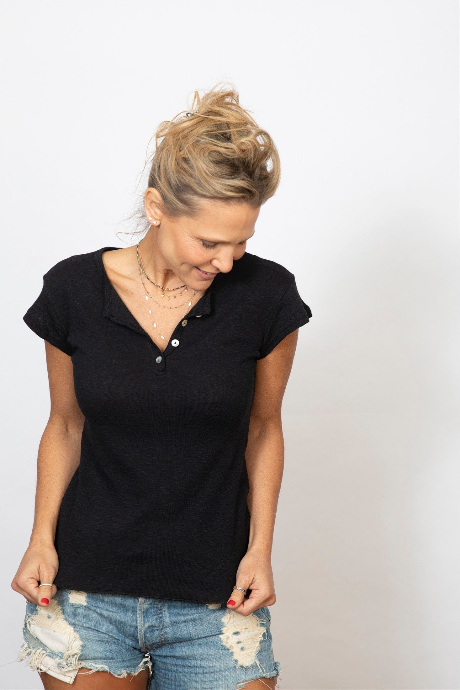 SOL חולצת כפתורים שחורה image 0