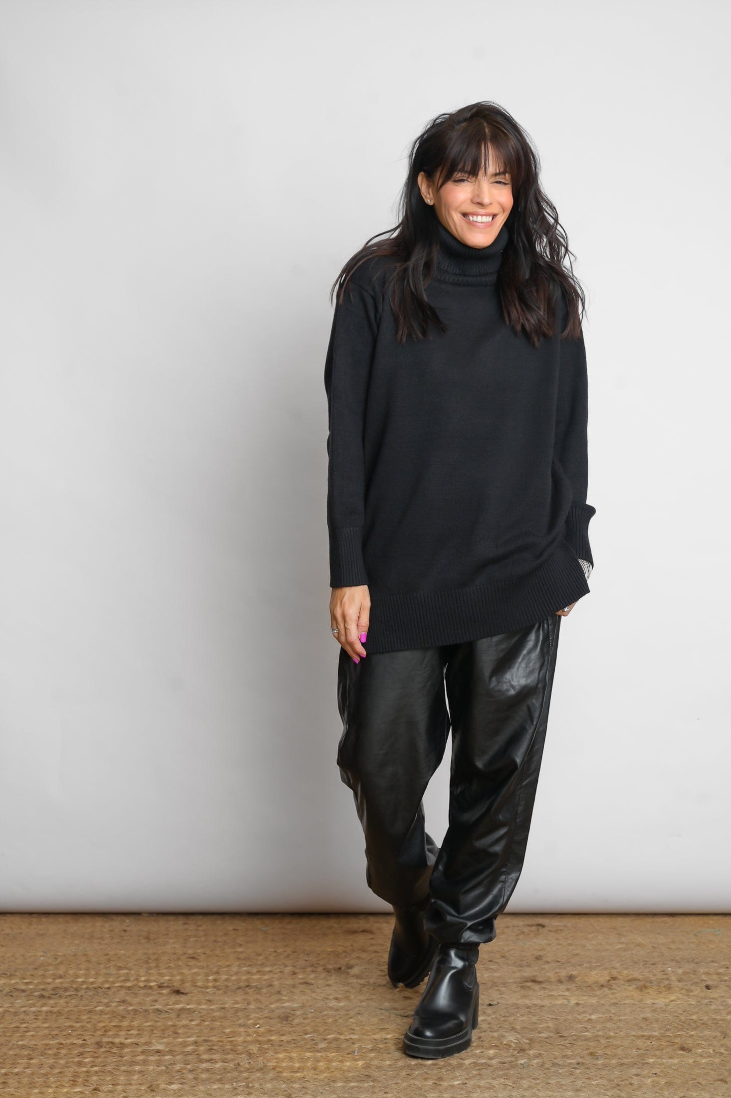 SYMI סריג גולף שחור image 8