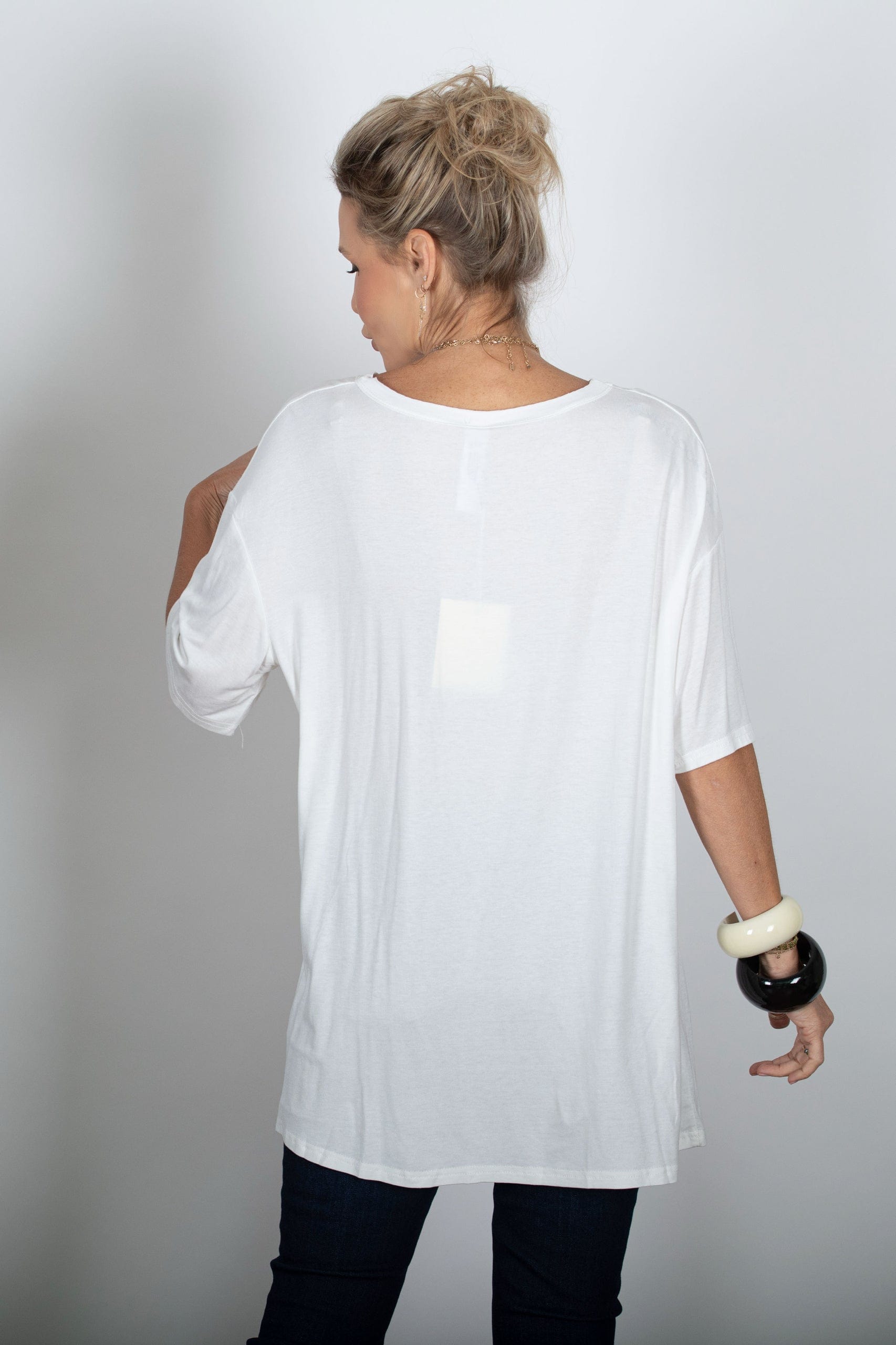 EYAL חולצה יוניסקס לבנה image 8