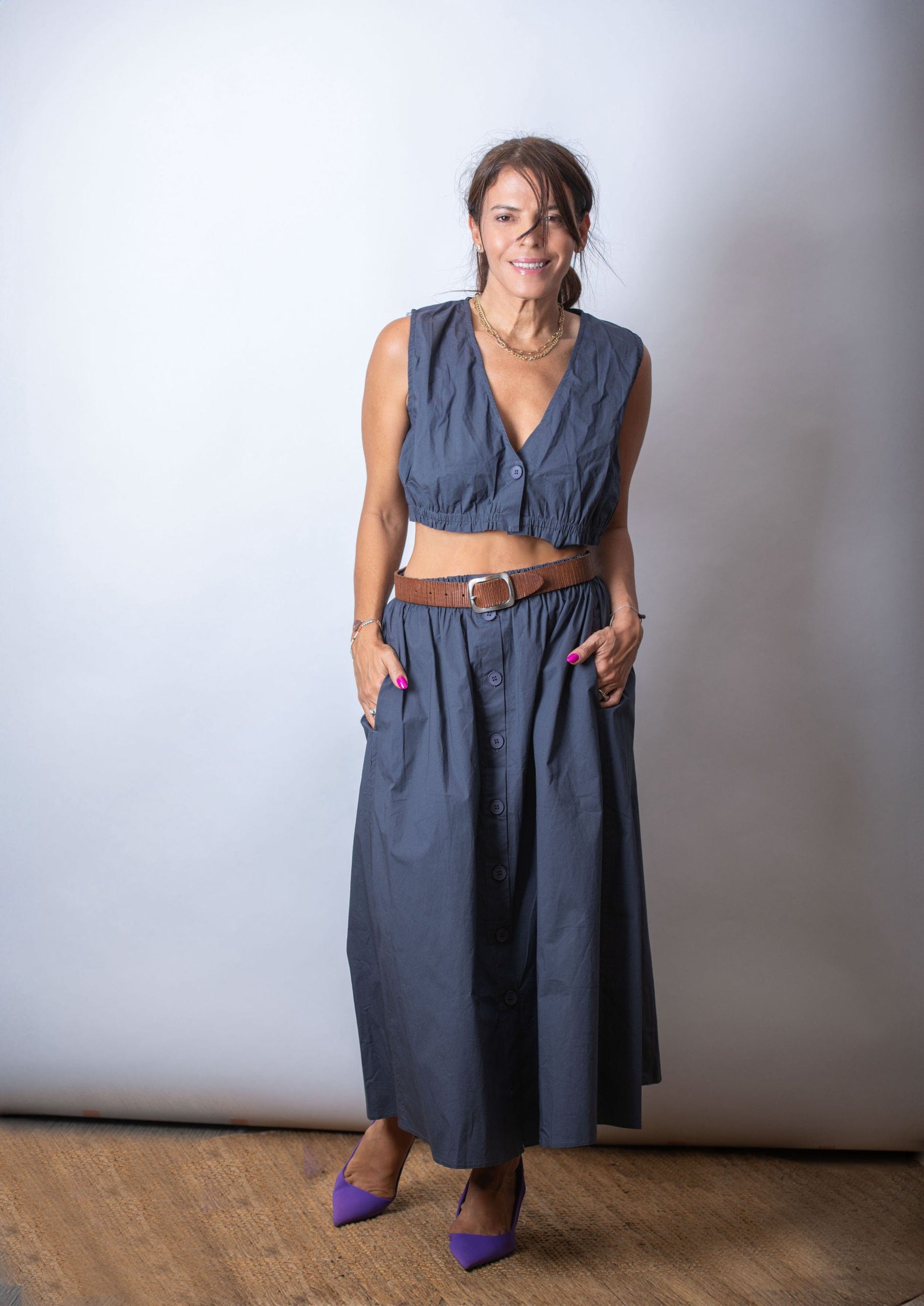 וסט קטן אפור סגול image 3