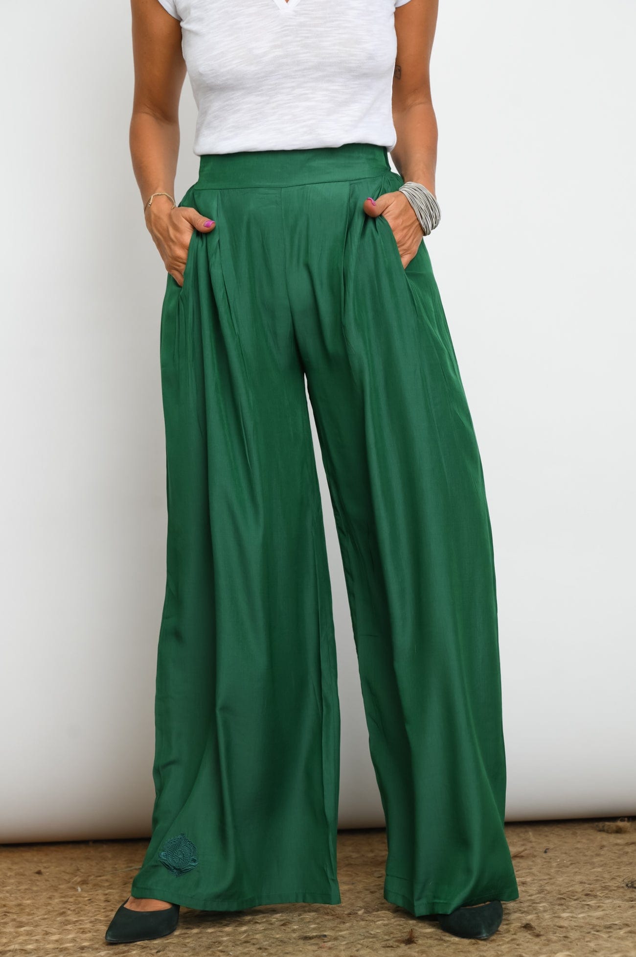 RON מכנסים בצבע ירוק image 8