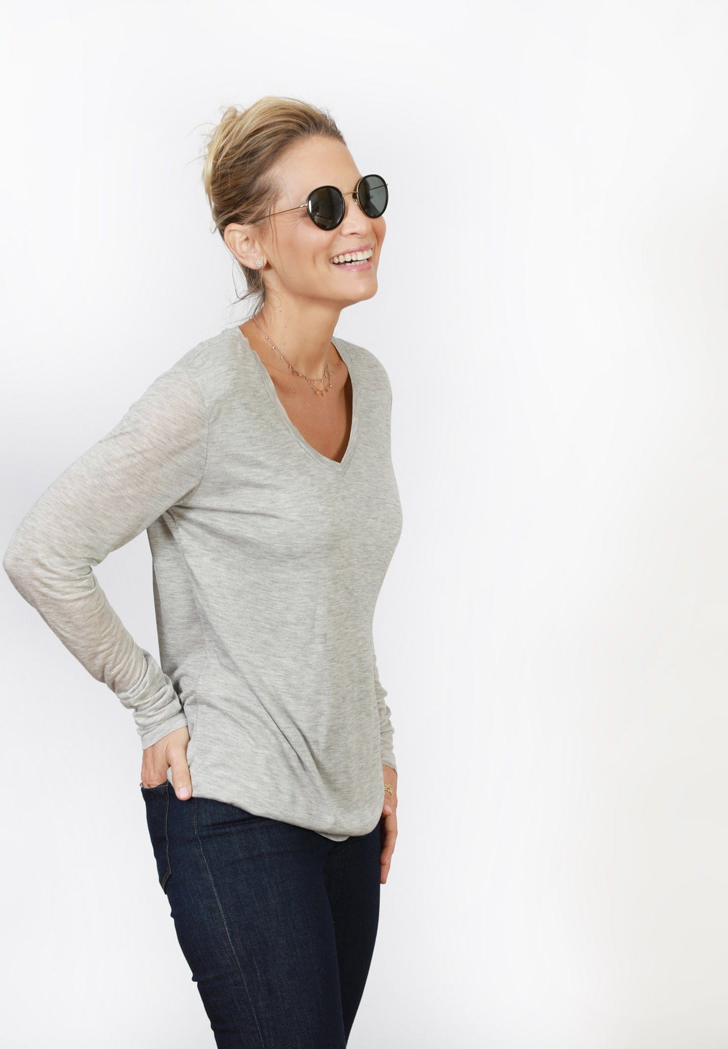 LEIA  חולצה אפורה image 1