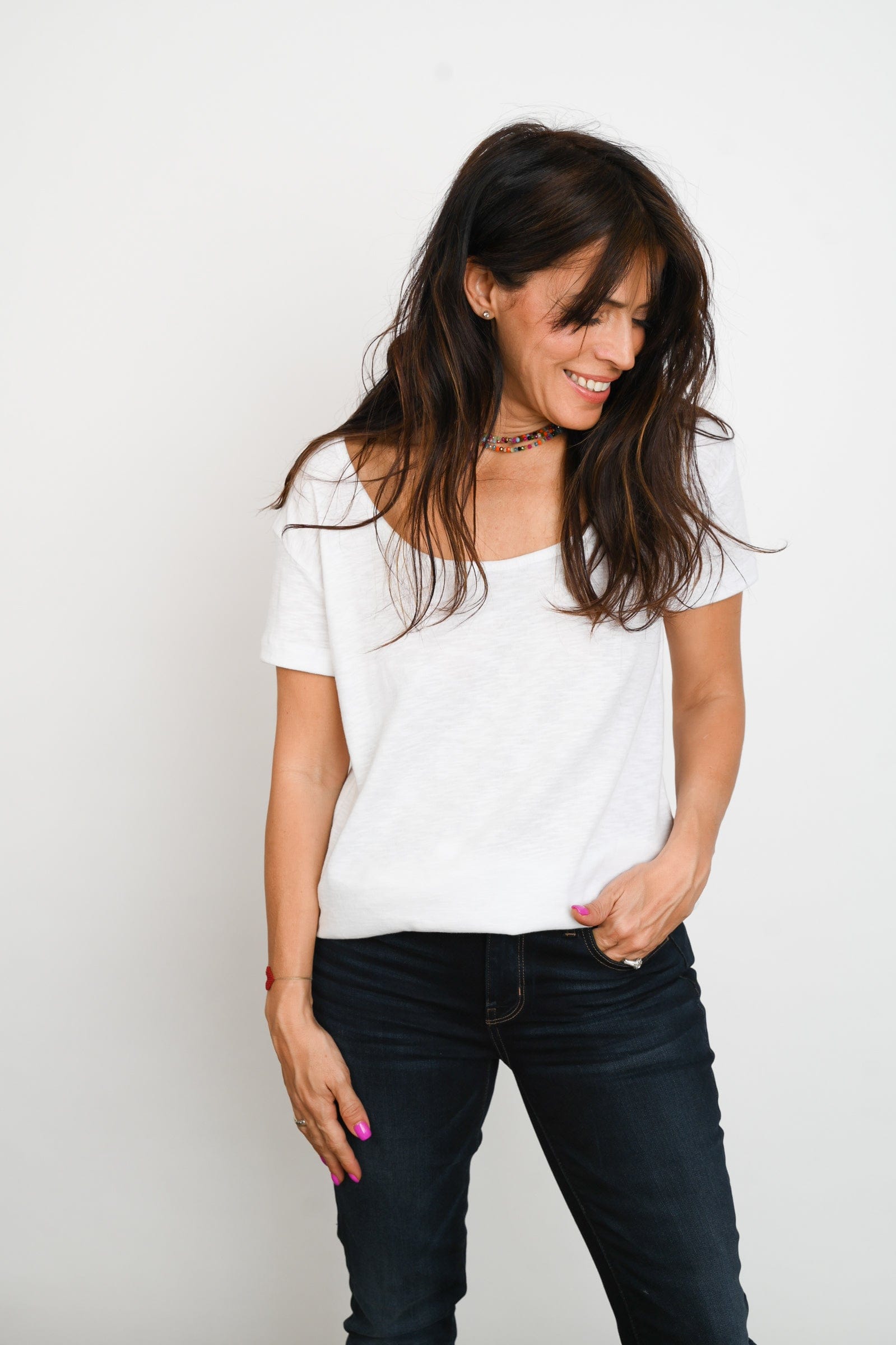 H SHIRT חולצה לבנה קצרה image 0