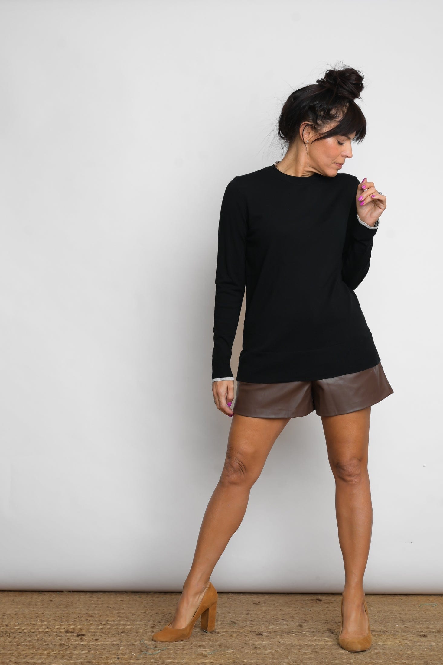 KASOSS  סריג שחור קלאסי image 4