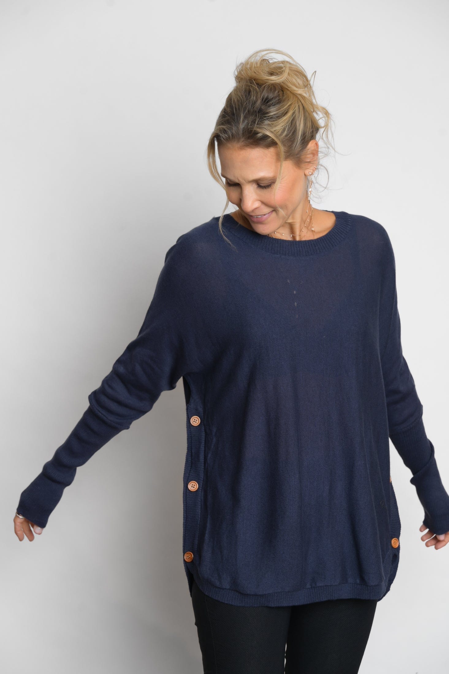 DIA סריג כחול מעוצב כפתורים image 7