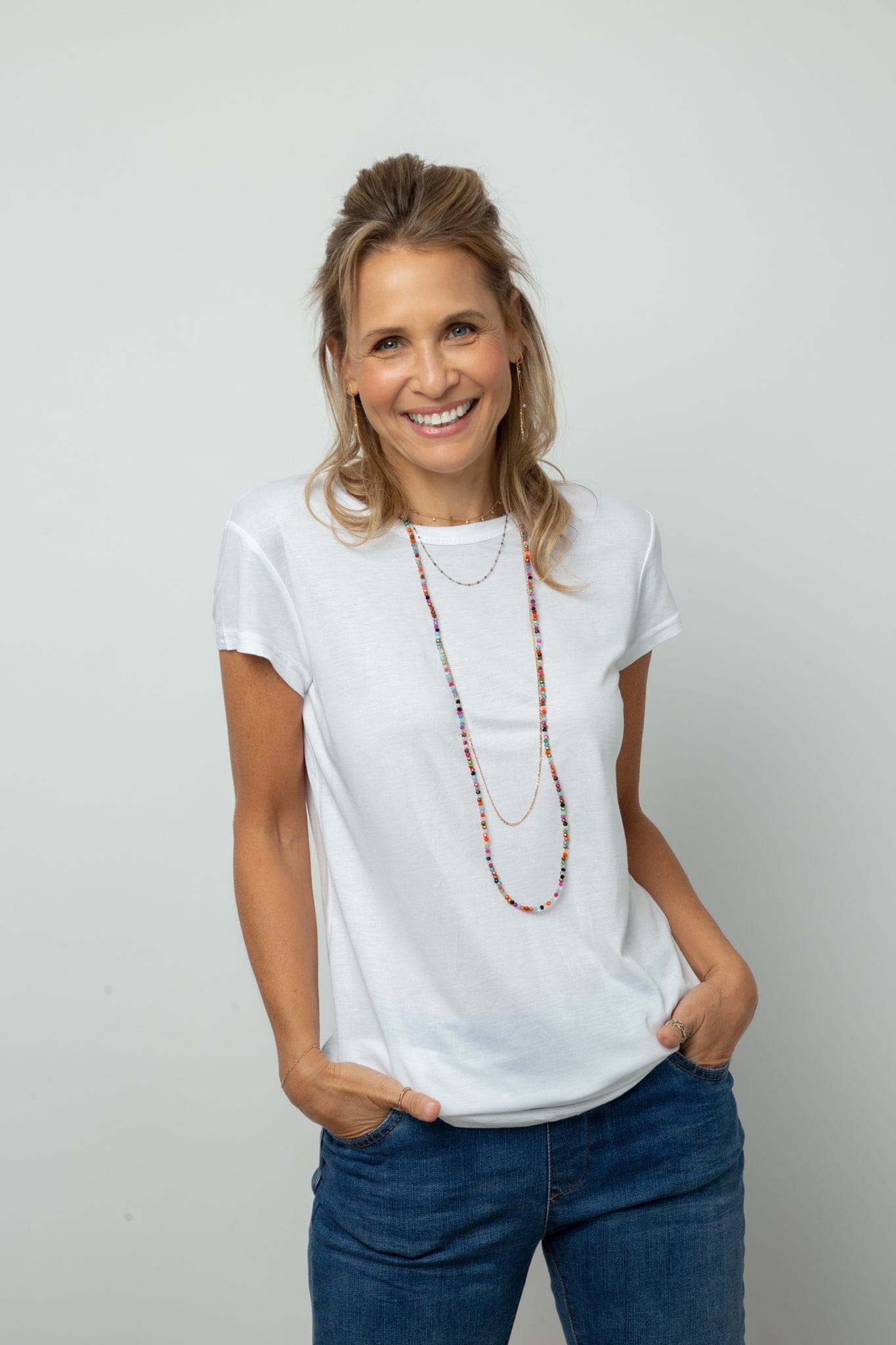 NINE חולצה בייסיק לבנה image 7