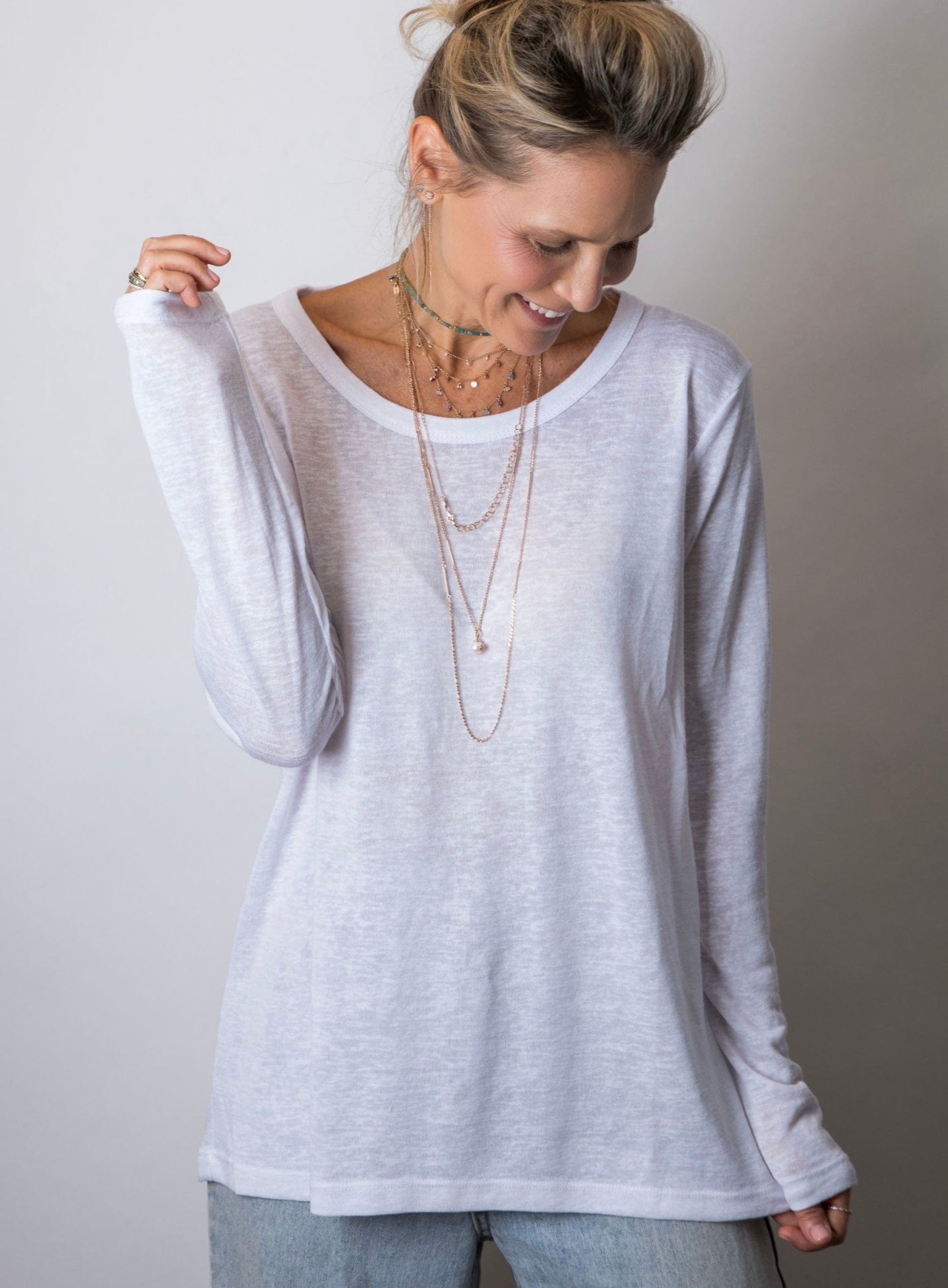 CHAVA חולצה בייסיק לבנה image 0